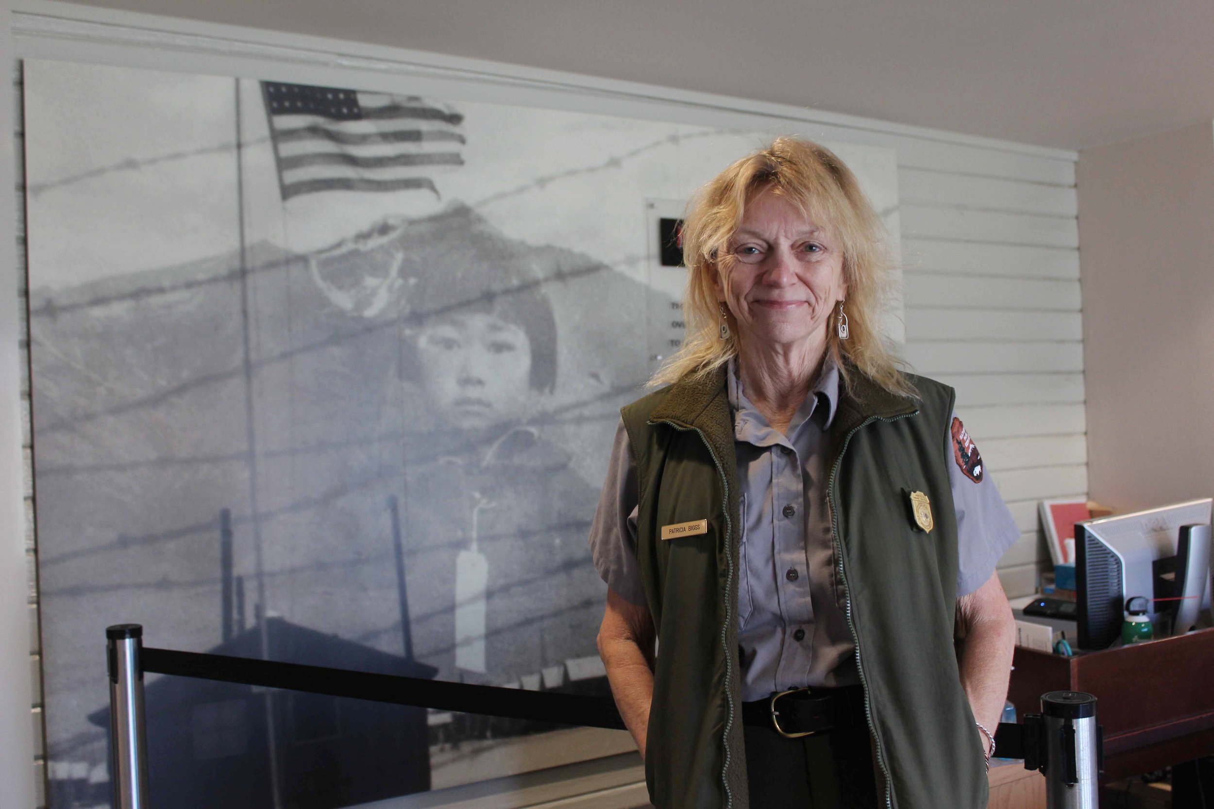 Dr. Patricia Allyn Biggs at Manzanar National Historic Site 