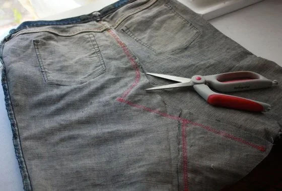 making a denim skirt