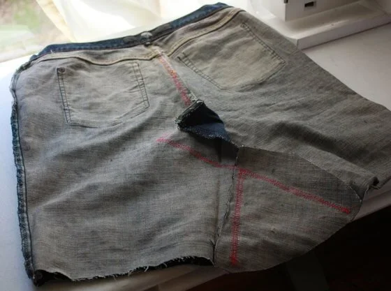 making a denim skirt