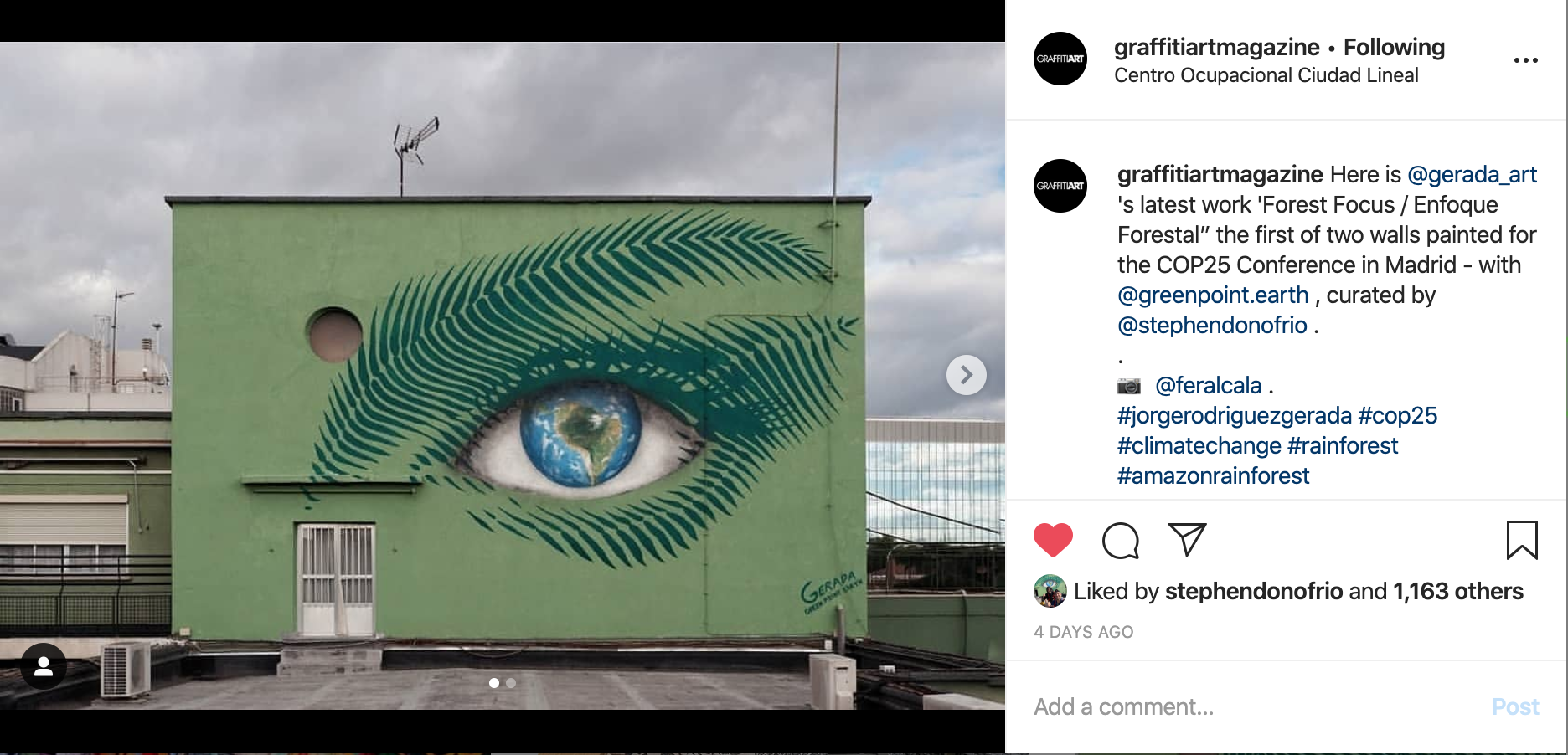 Graffiti Art Magazine - GreenPoint EARTH Madrid x Gerada Art