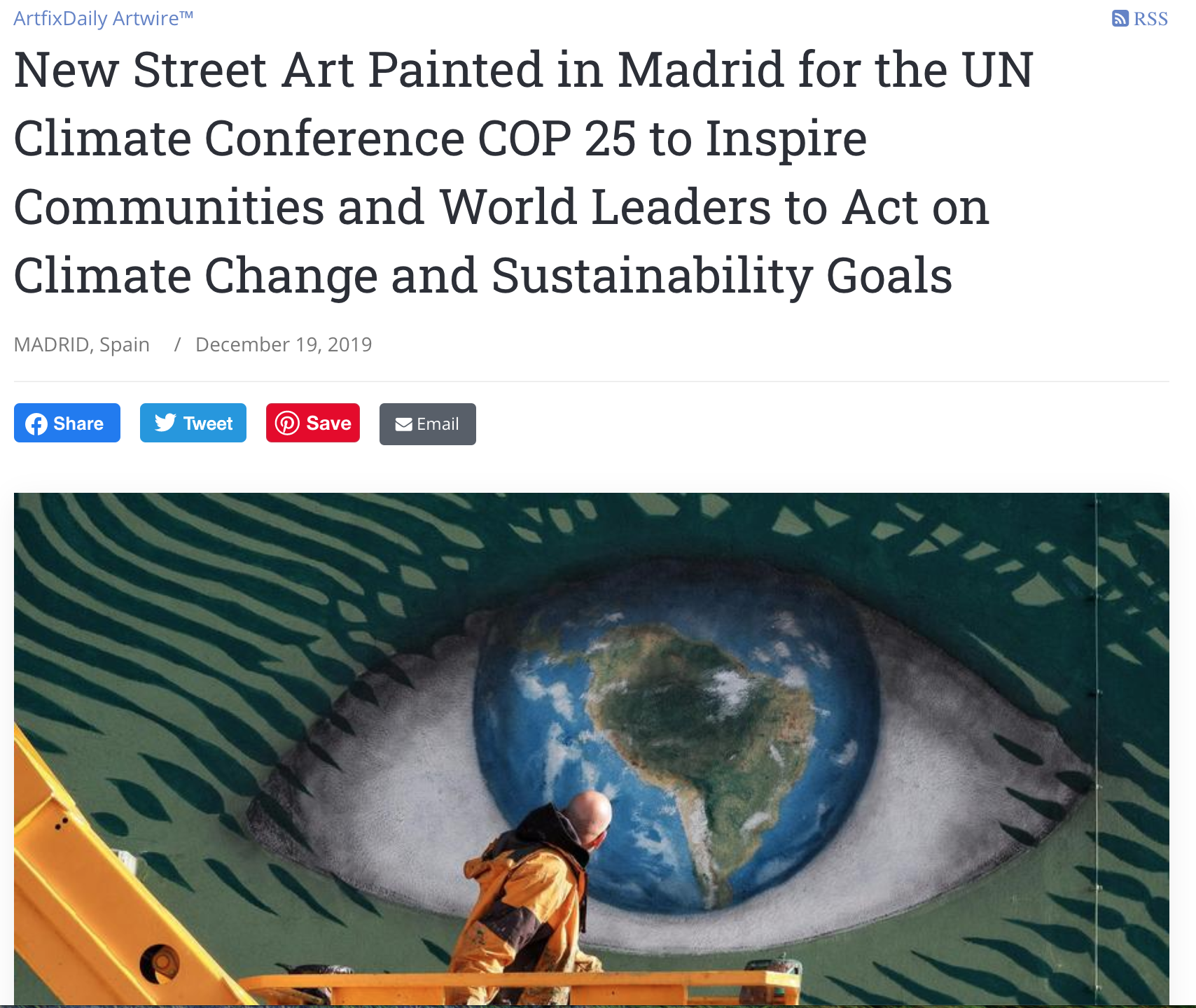 ArtFix Daily - GreenPoint EARTH Madrid x Gerada Art