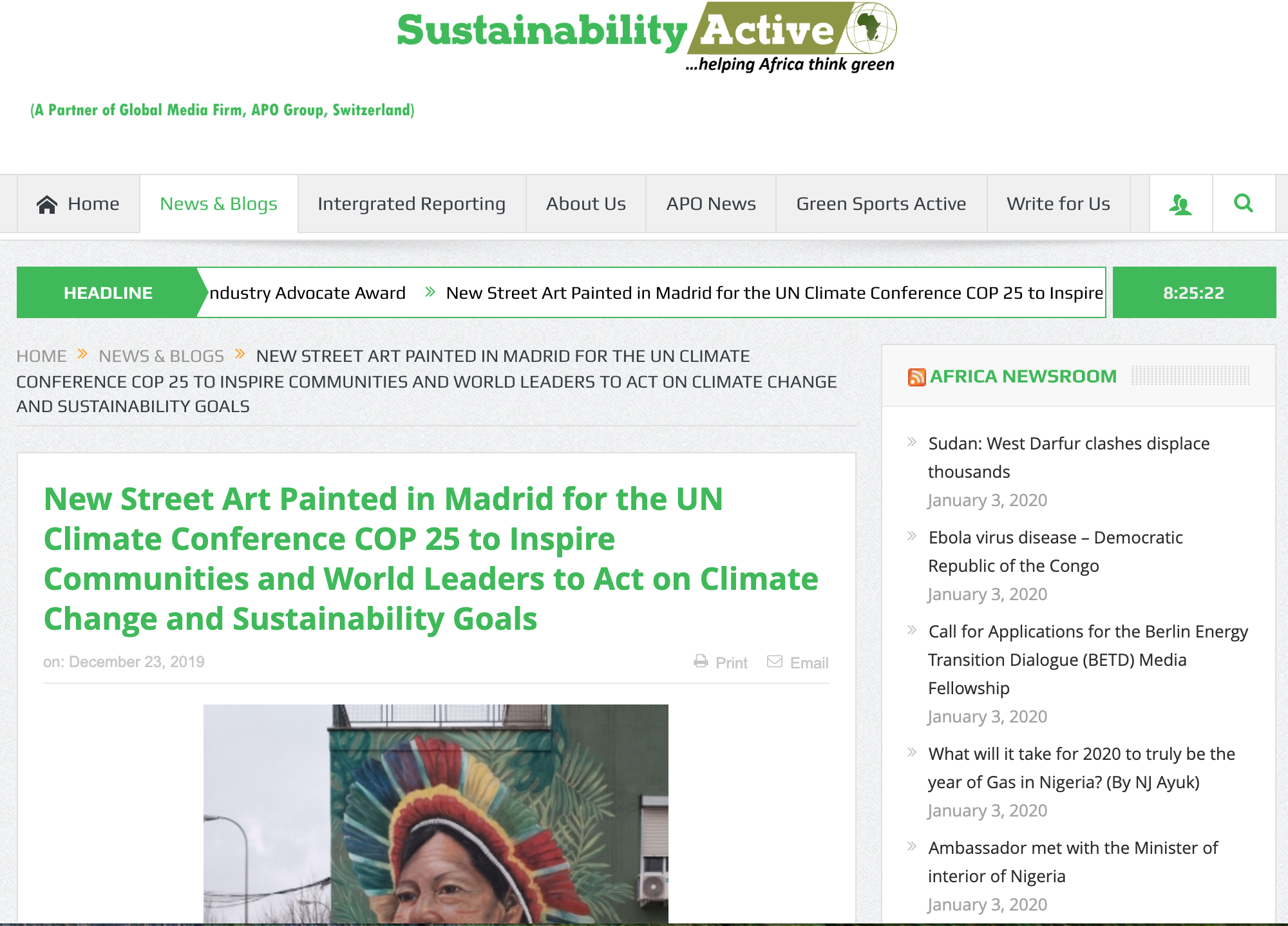 Sustainability Active - GreenPoint EARTH Madrid x Gerada Art