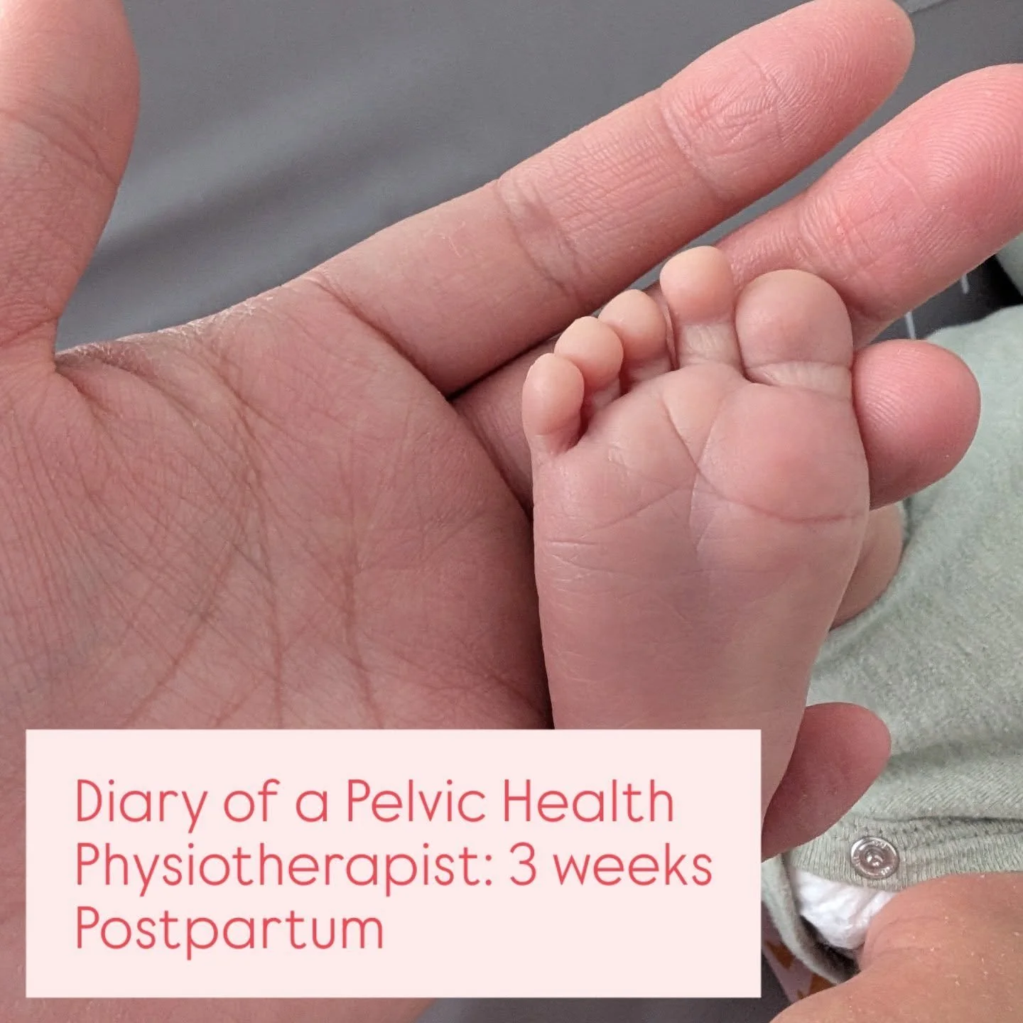 Diary of a Pelvic Health Physiotherapist: 3 weeks postpartum... Here's what I've been prioritizing to optimize RECOVERY OF my pelvic health (&amp; mental health)!

Oof disclaimer... This was a terrible week. All my side hustles have sorta landed clos