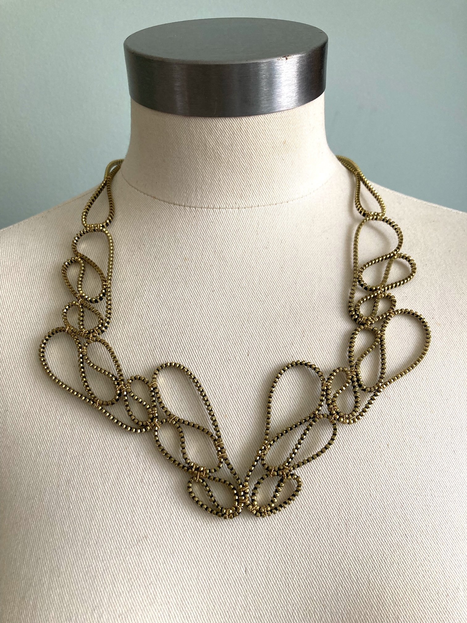 gold zipper necklace