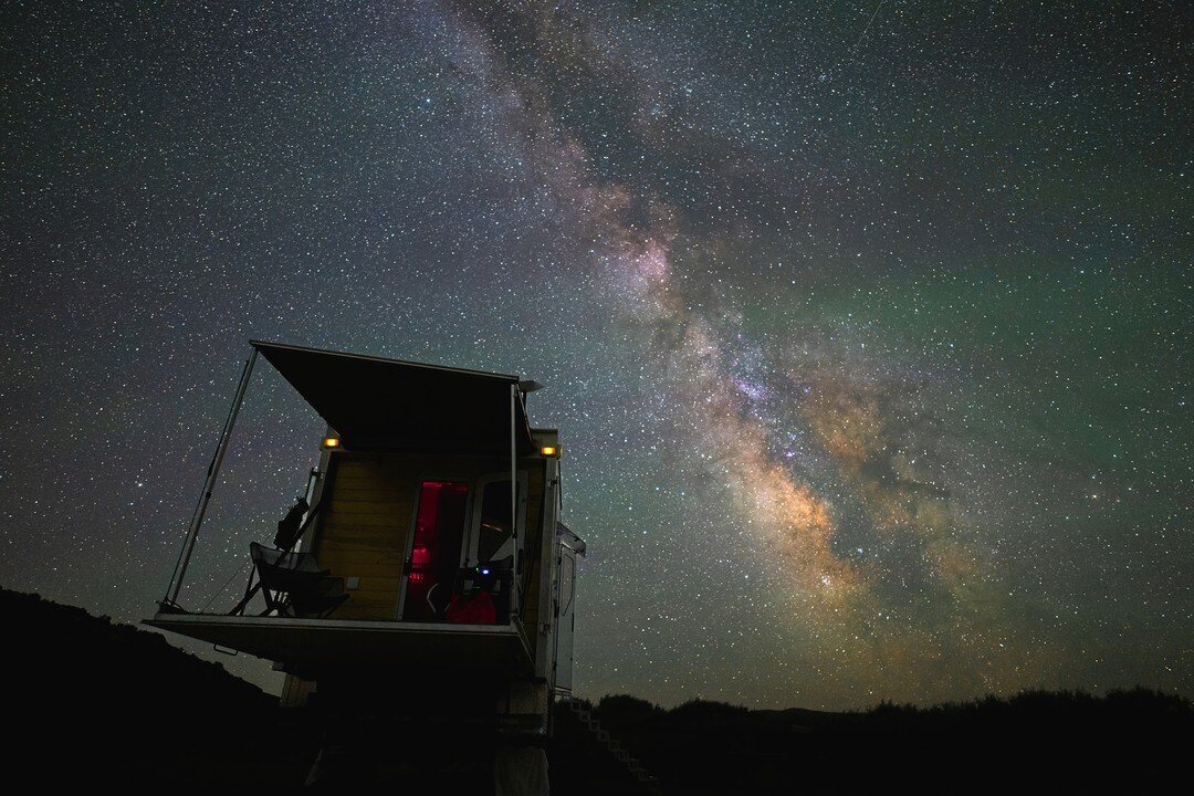This back deck view of the Milky Way in Southern Oregon is one of those moments etched in  the back our eyelids that we'll never forget. Fresh after a large event in Bend, OR a couple months ago, we sought solitude in the Alvord Desert to relax and r