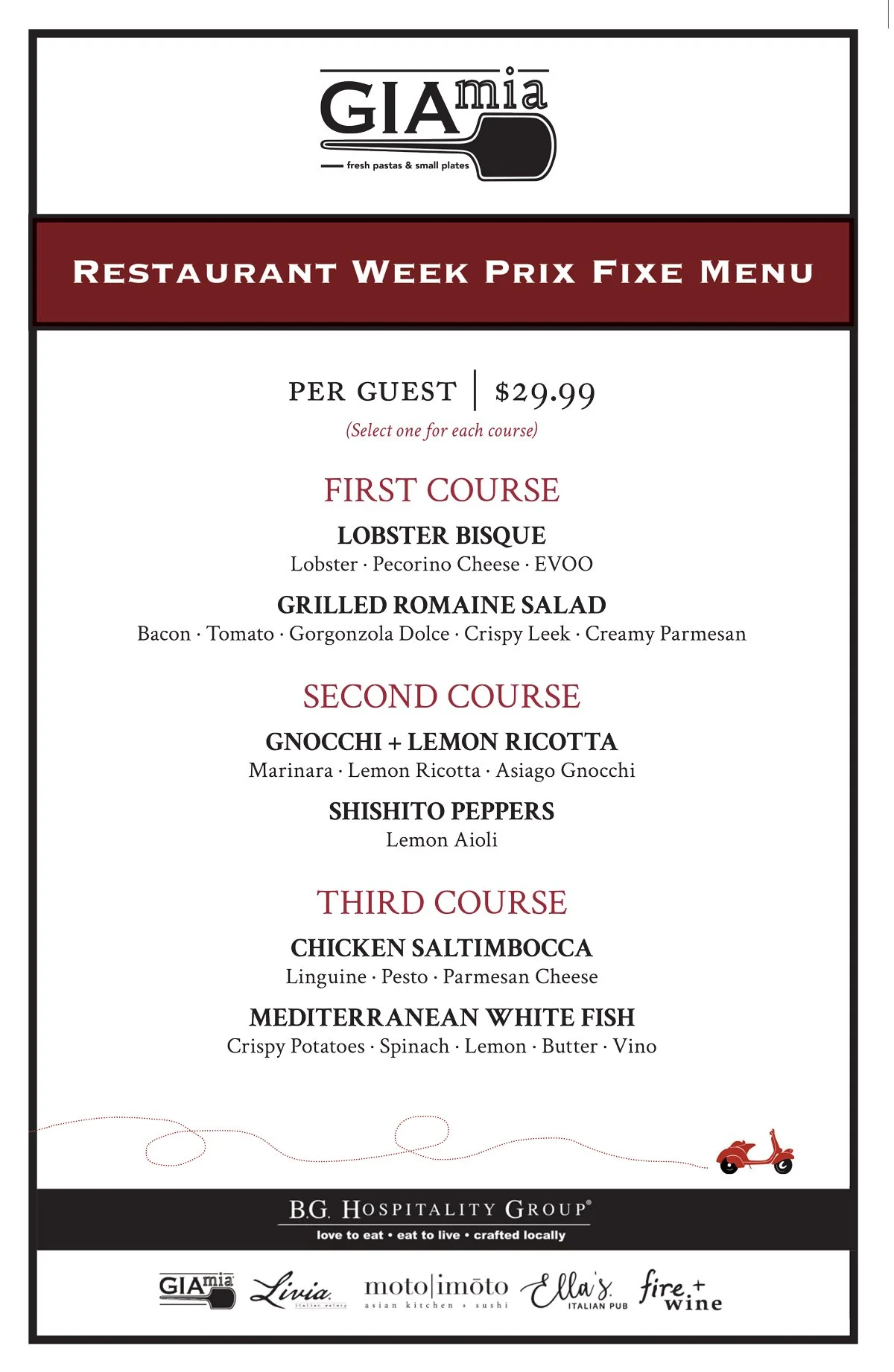 GIA MIA Restaurant Week