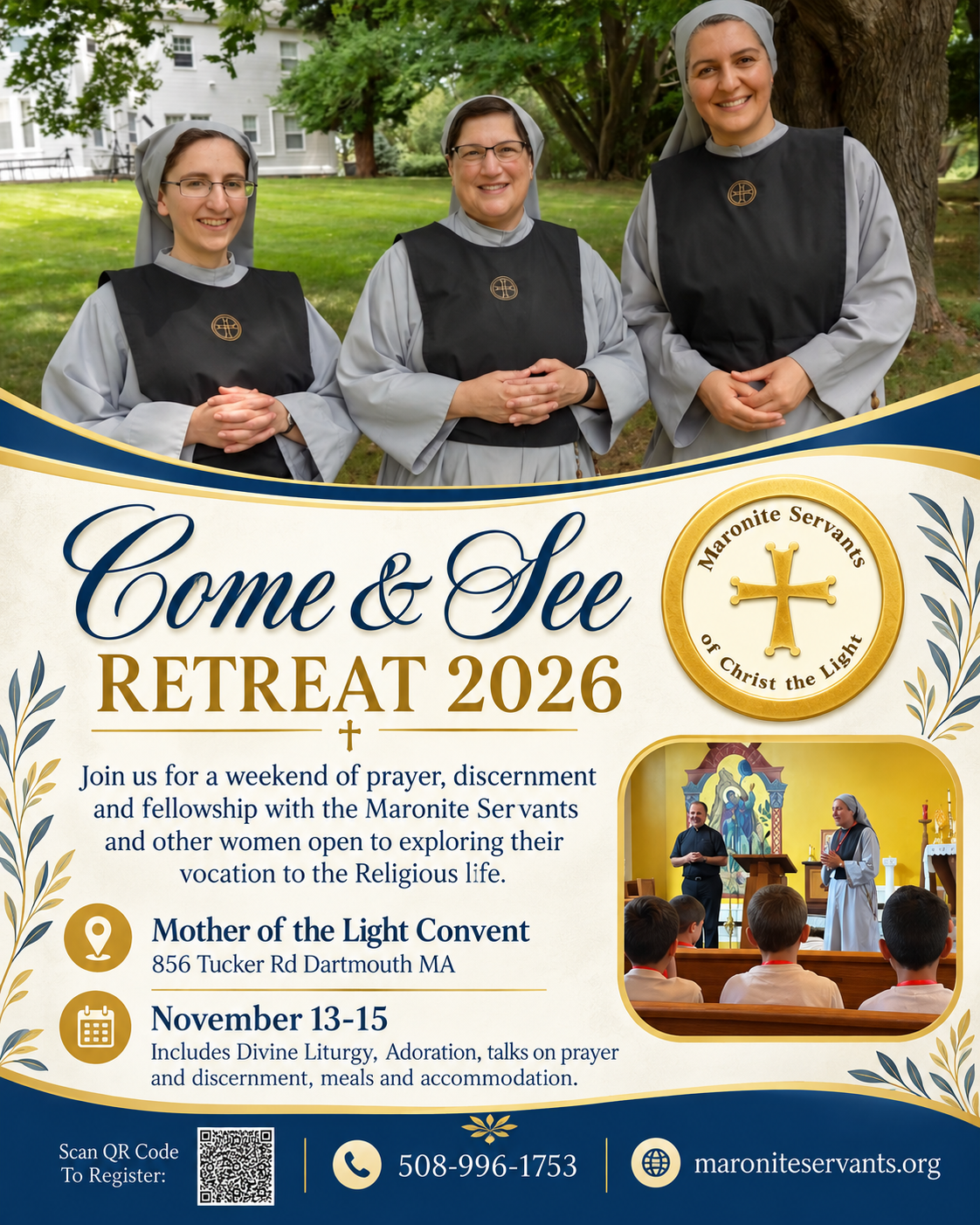 Cir 26-78 Come &amp; See Discernment Retreat, November 13-15, 2026