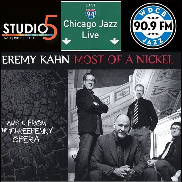 Tonight on Chicago Jazz Live on @909wdcb 7pm - 8pm - Featuring pianist Jeremy Kahn playing music from his CD &lsquo;Most of a Nickel&rsquo; . These highlights were recorded Live at Studio5 on Dec 12, 2019.  With @jim_gailloreto_mjo #larrykohut @ericm