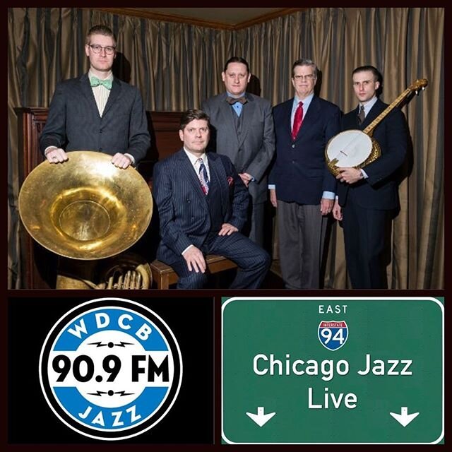 Tonight on @909wdcb &ldquo;Chicago Jazz Live&rdquo; -  featuring the @chicagocellarboys !  Tune in from 7 PM to 8 PM to hear highlights from this fantastic traditional jazz group&rsquo;s  last performance at Studio5!  #wdcb #wdcb909 #chicagojazzlive