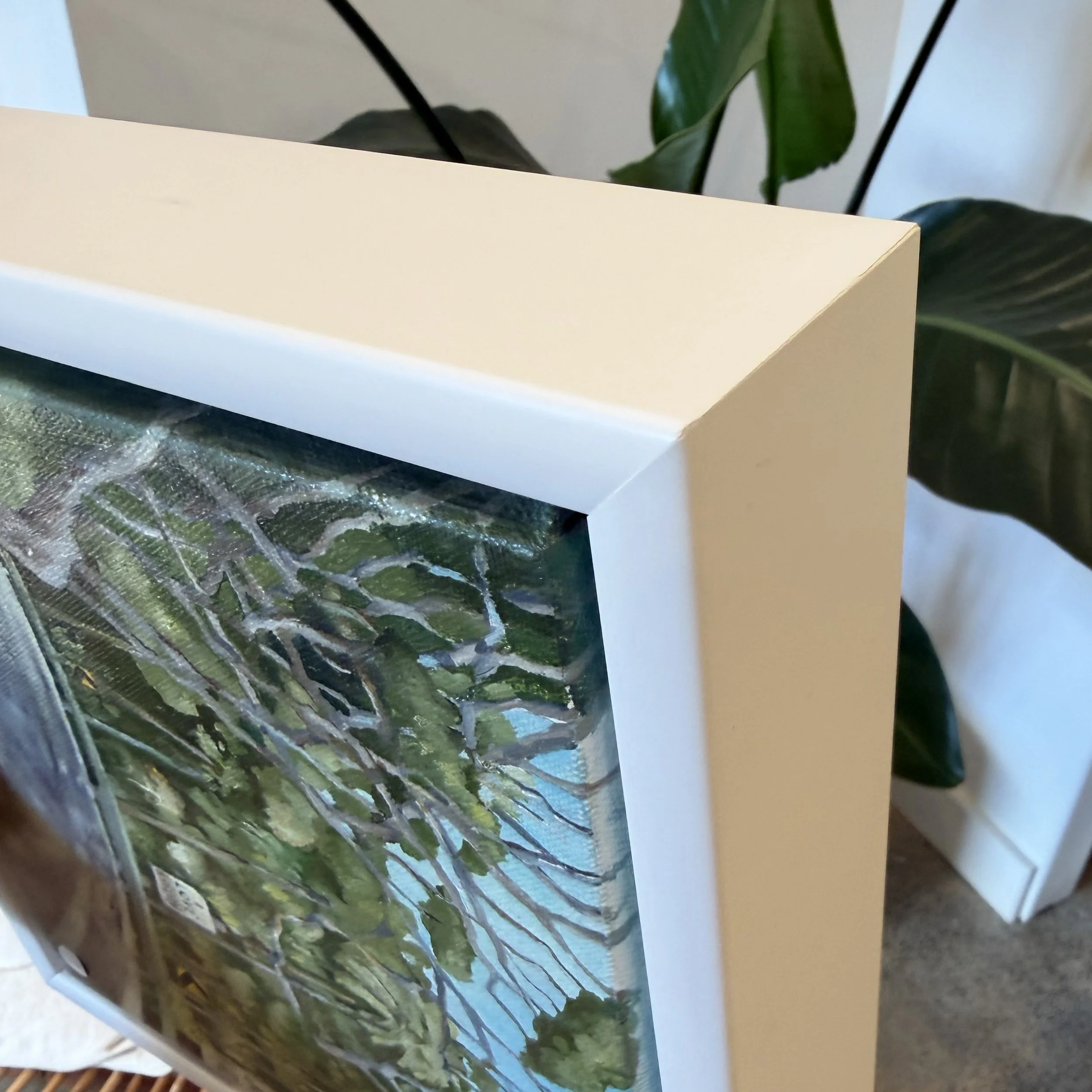 The Bends-original oil painting-nikkki quarry-solid white frame.jpg