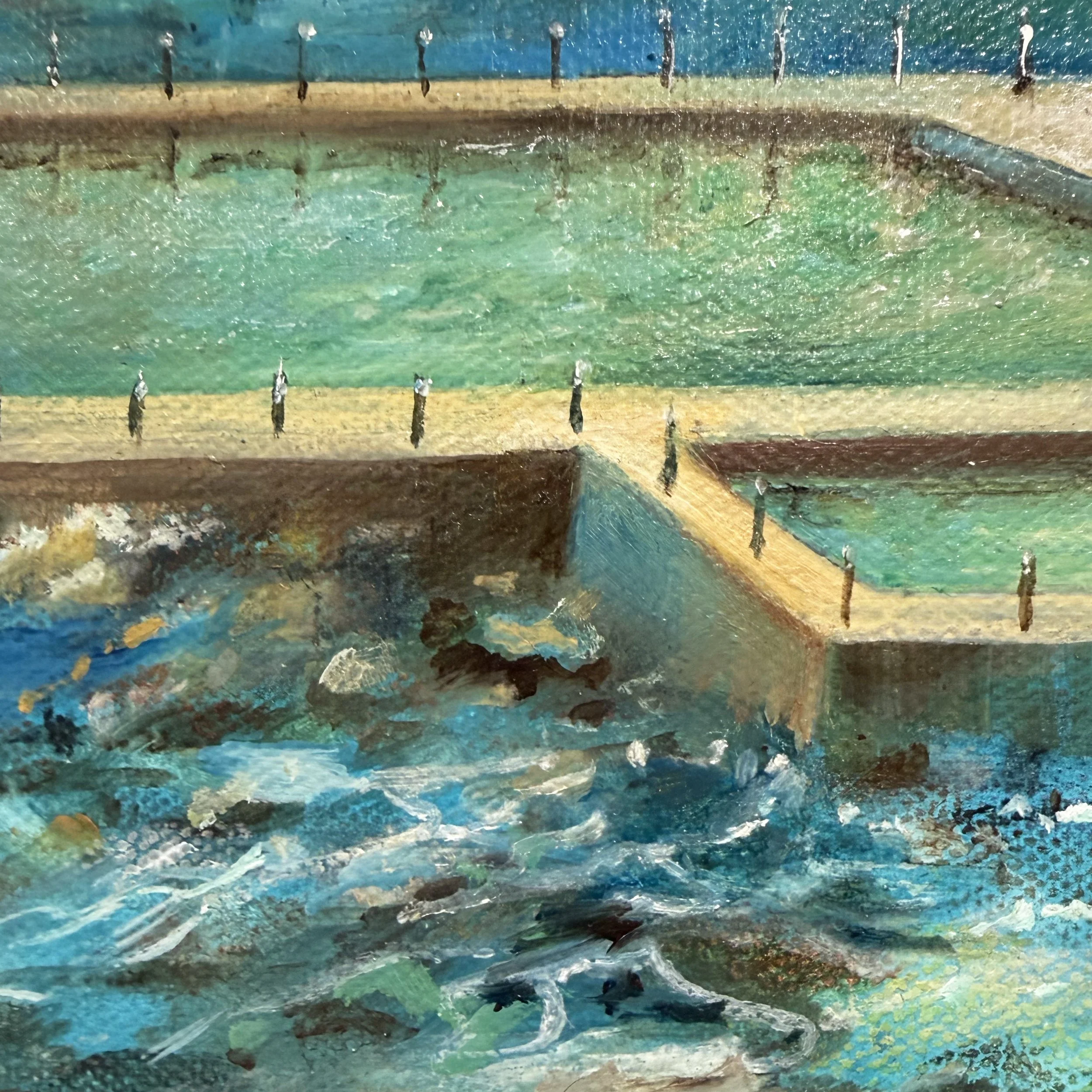 Cool Blues-original oil colour-oak frame-nikki quarry-.jpg