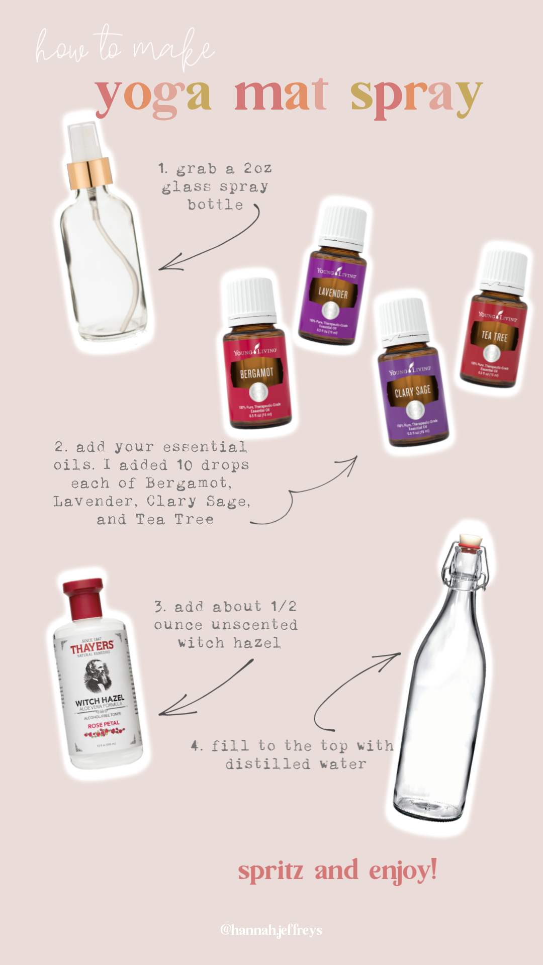 diy yoga mat spray — our happy home