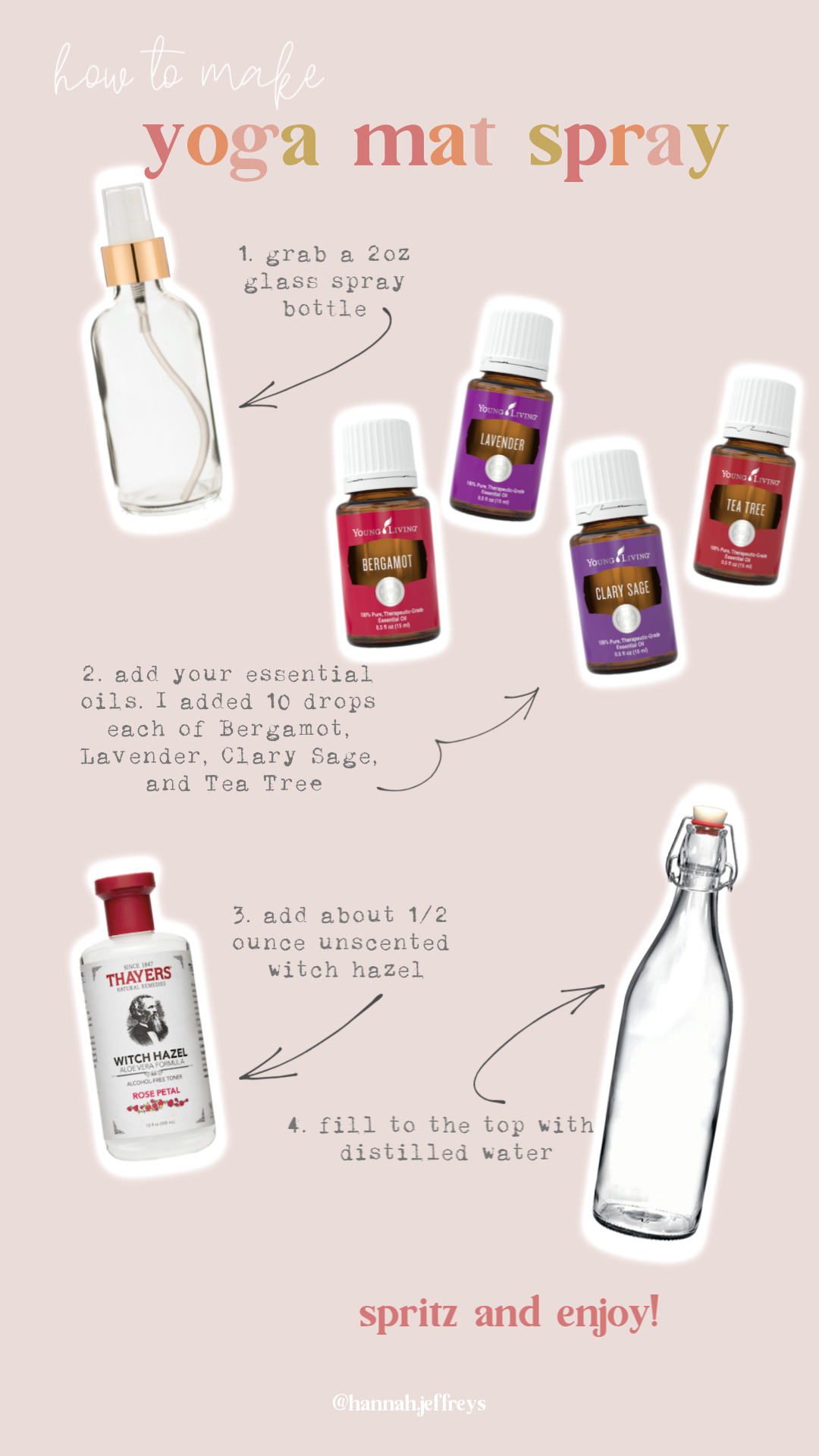 diy yoga mat spray