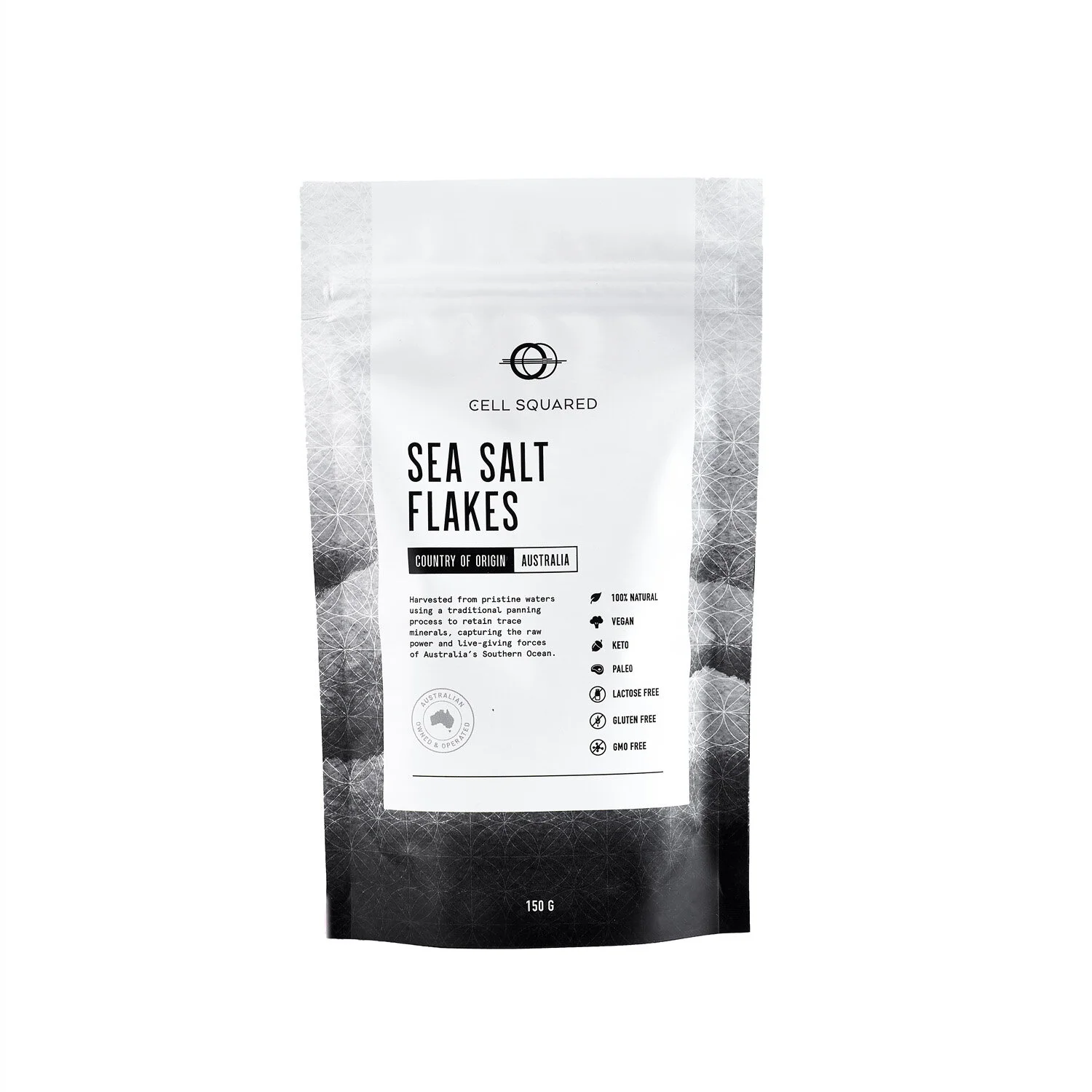 Sea Salt Flakes 150g 250g Cell Squared Australia — Cell Squared Australia