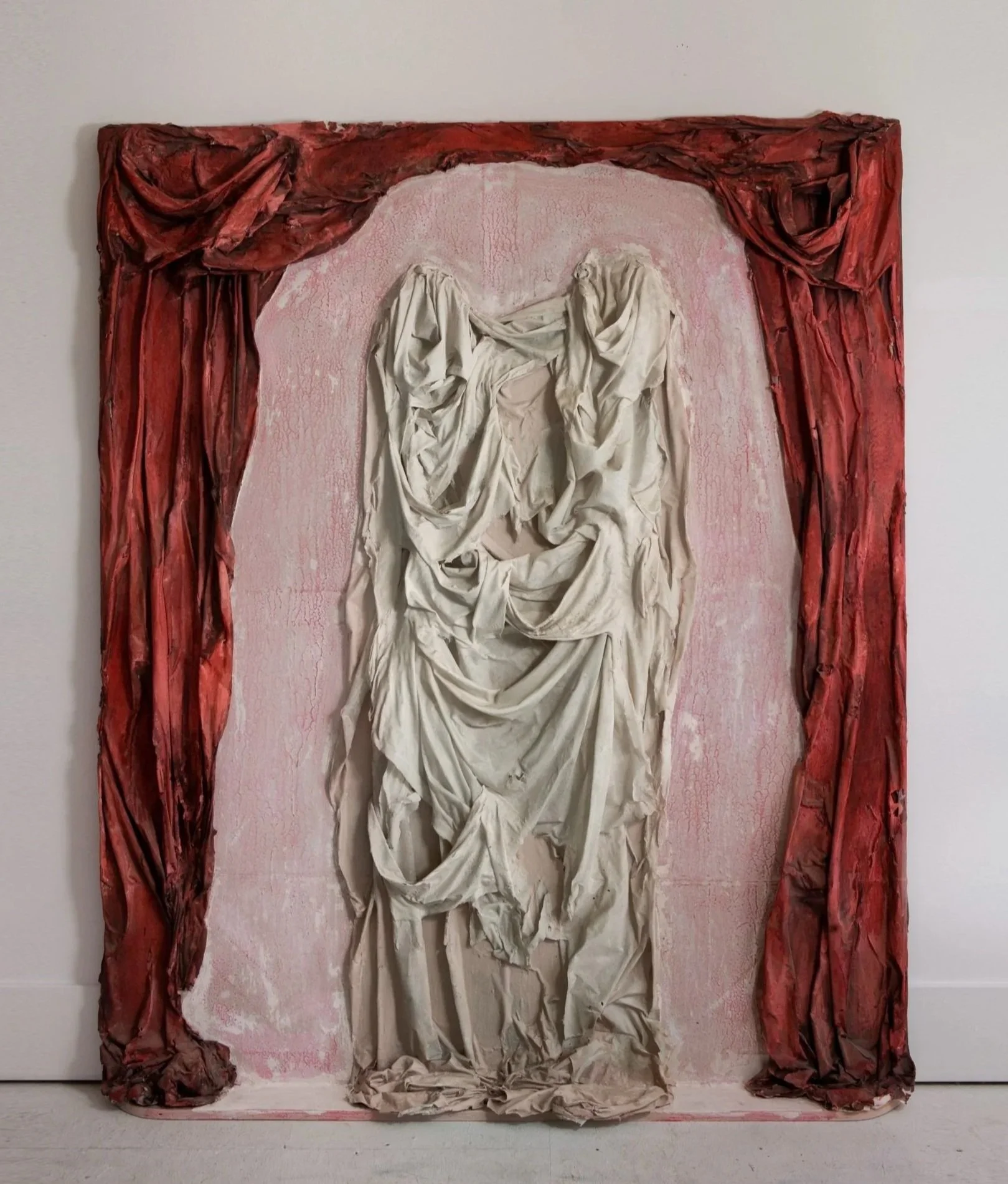 Couple
Aqua-Veil, Aqua-Resin, acrylic on canvas
73 × 60 × 5 in (185 × 152 × 13 cm)