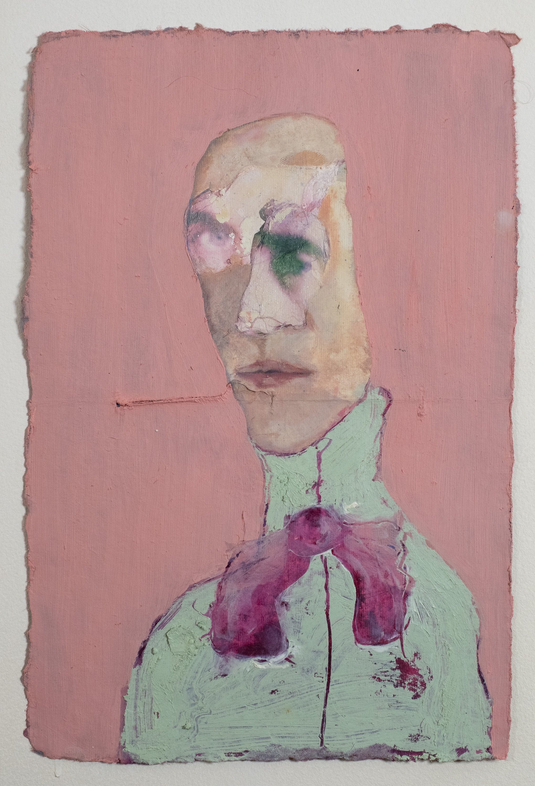 Masquerader
Polaroid transfer, oil and oil stick on paper
12.5 x 8.5 in (32 x 22 cm)