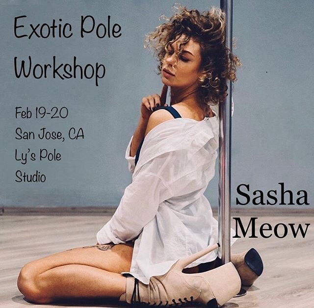 Exotic intensive workshops with Sasha Meow are confirmed. Reserve your spot on mindbody as soon as you can. Each workshop has very limited space and her workshops usually sell out fast.
💜
If you are active members or unlimited members/instructors (m