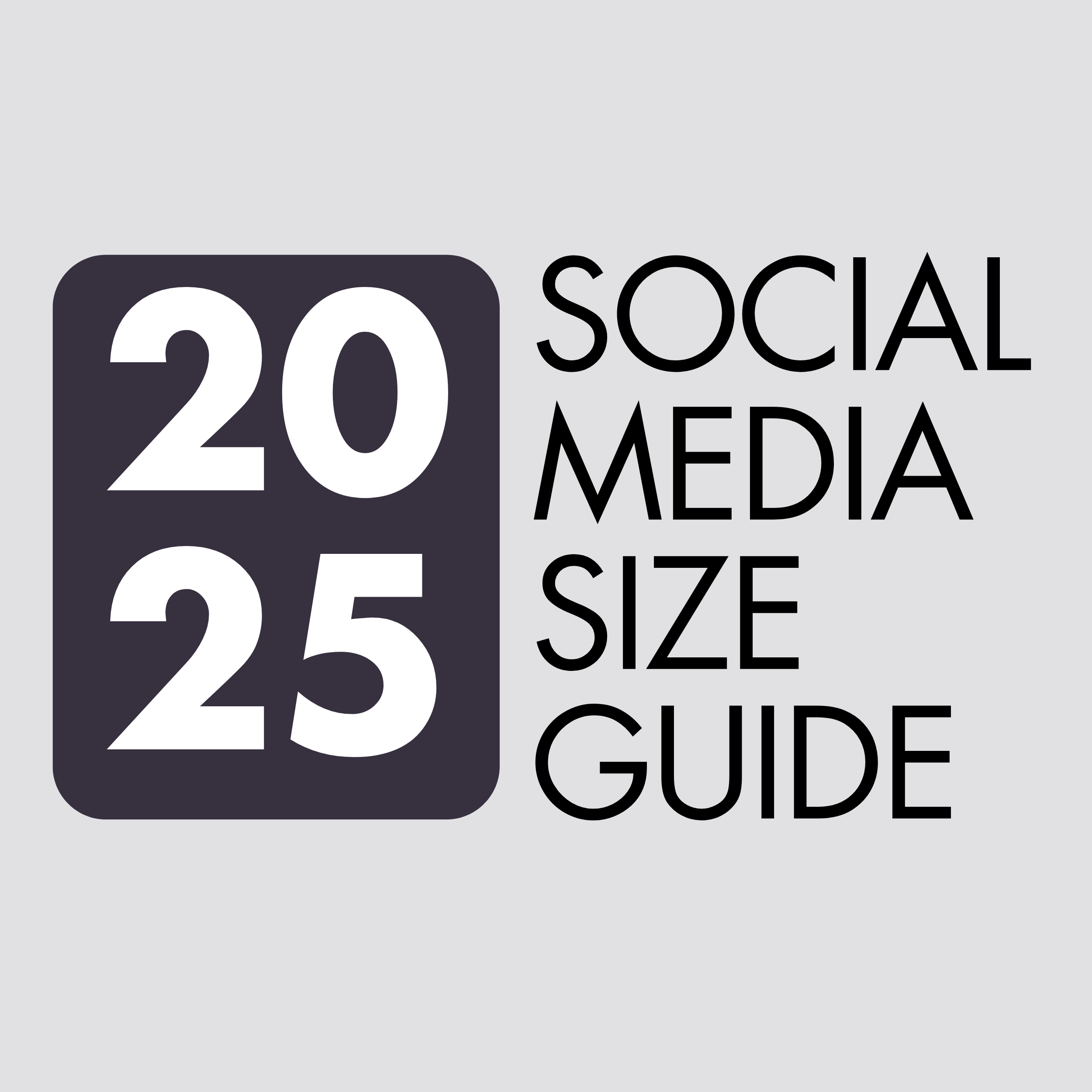 2025 Social Media Size Guide