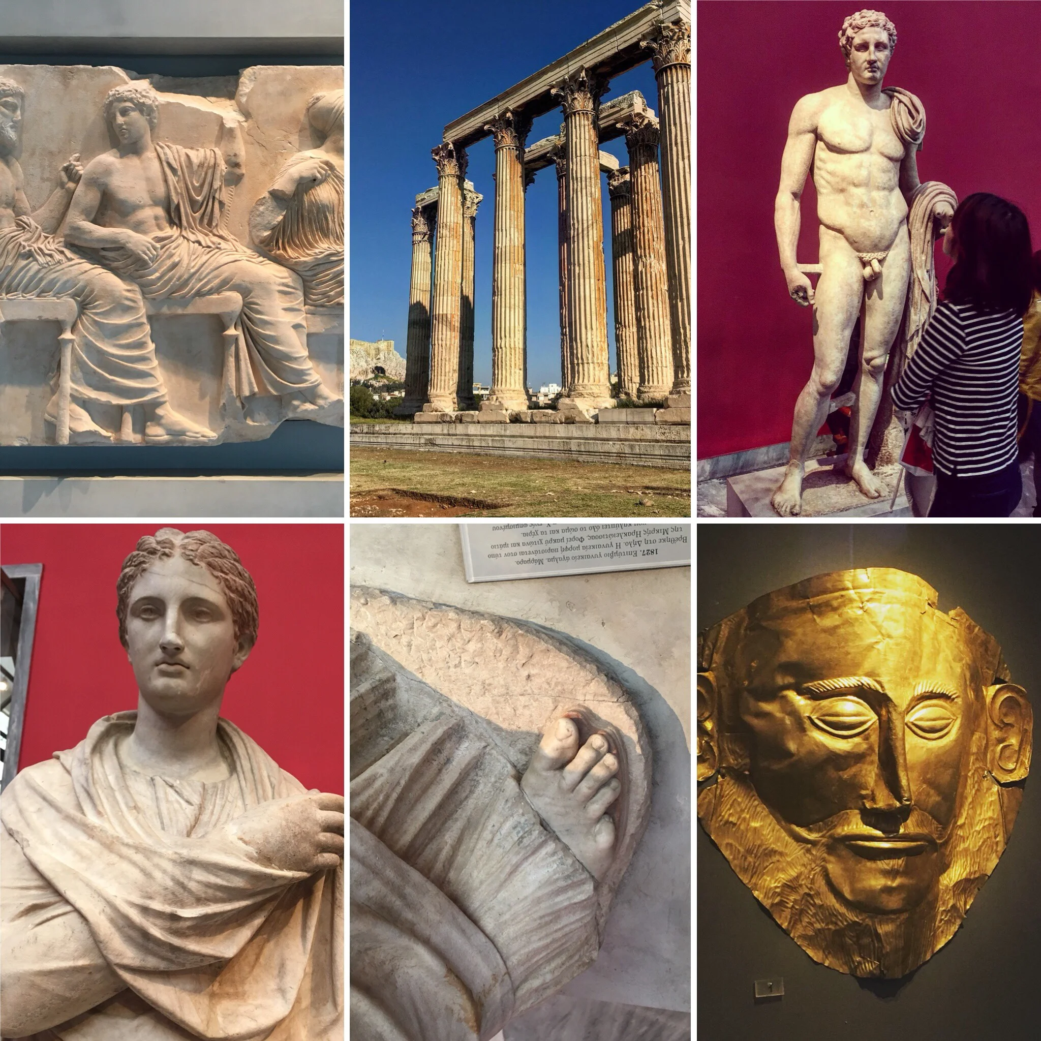 The National Archeology Museum and the Acropolis Museum.