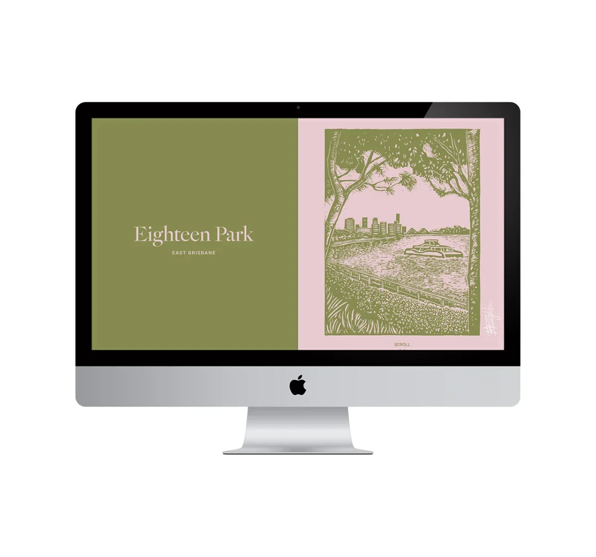 Linocut Illustration — Eighteen Park (Brisbane Real Estate)