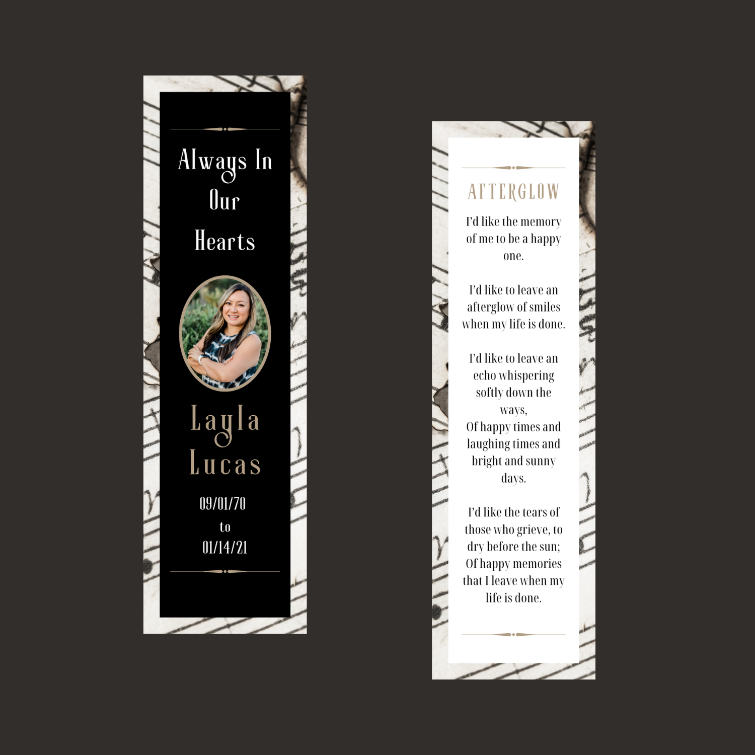BOOKMARK Template | Printable | Music
