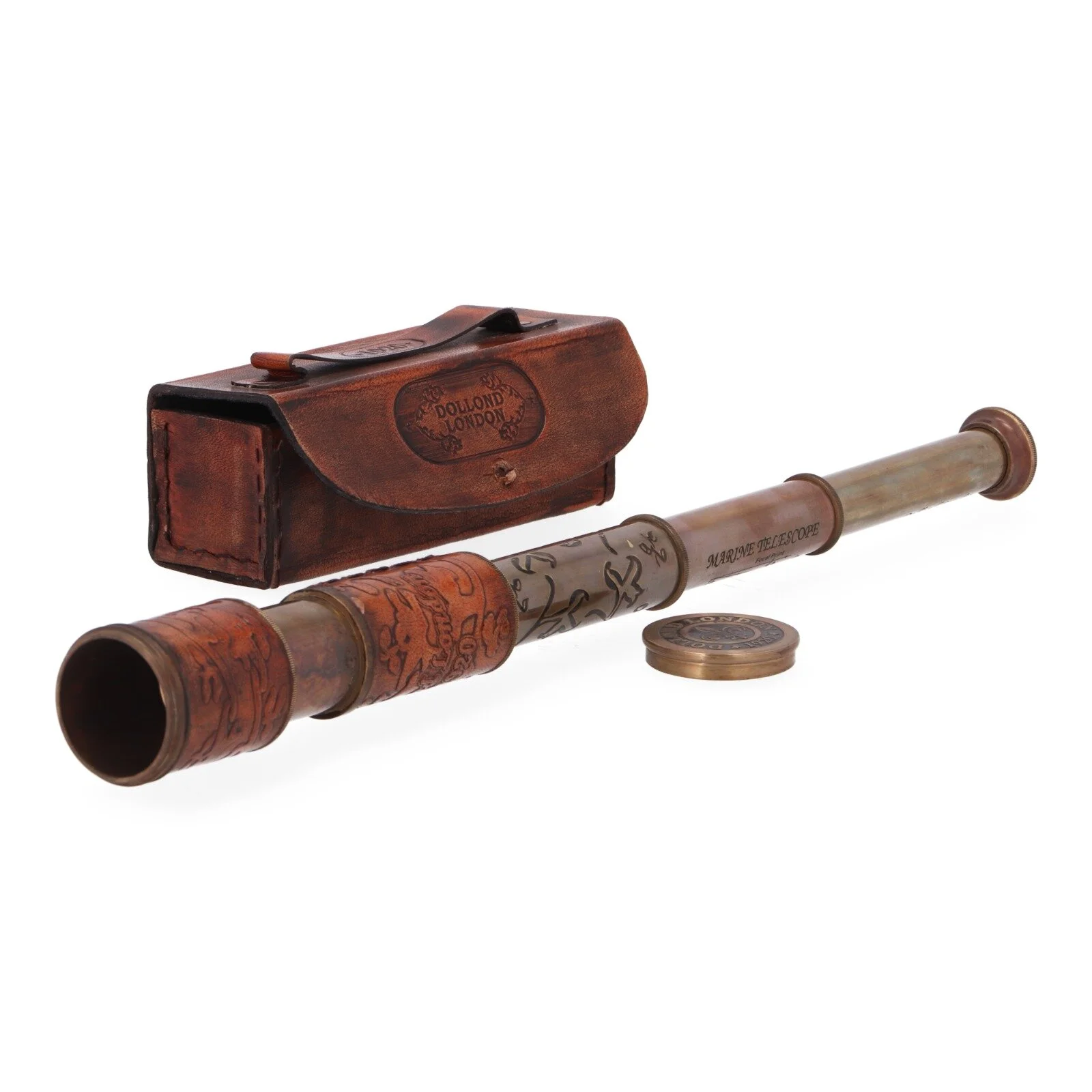 Telescope Spyglass Leather Case DOLLOND-L