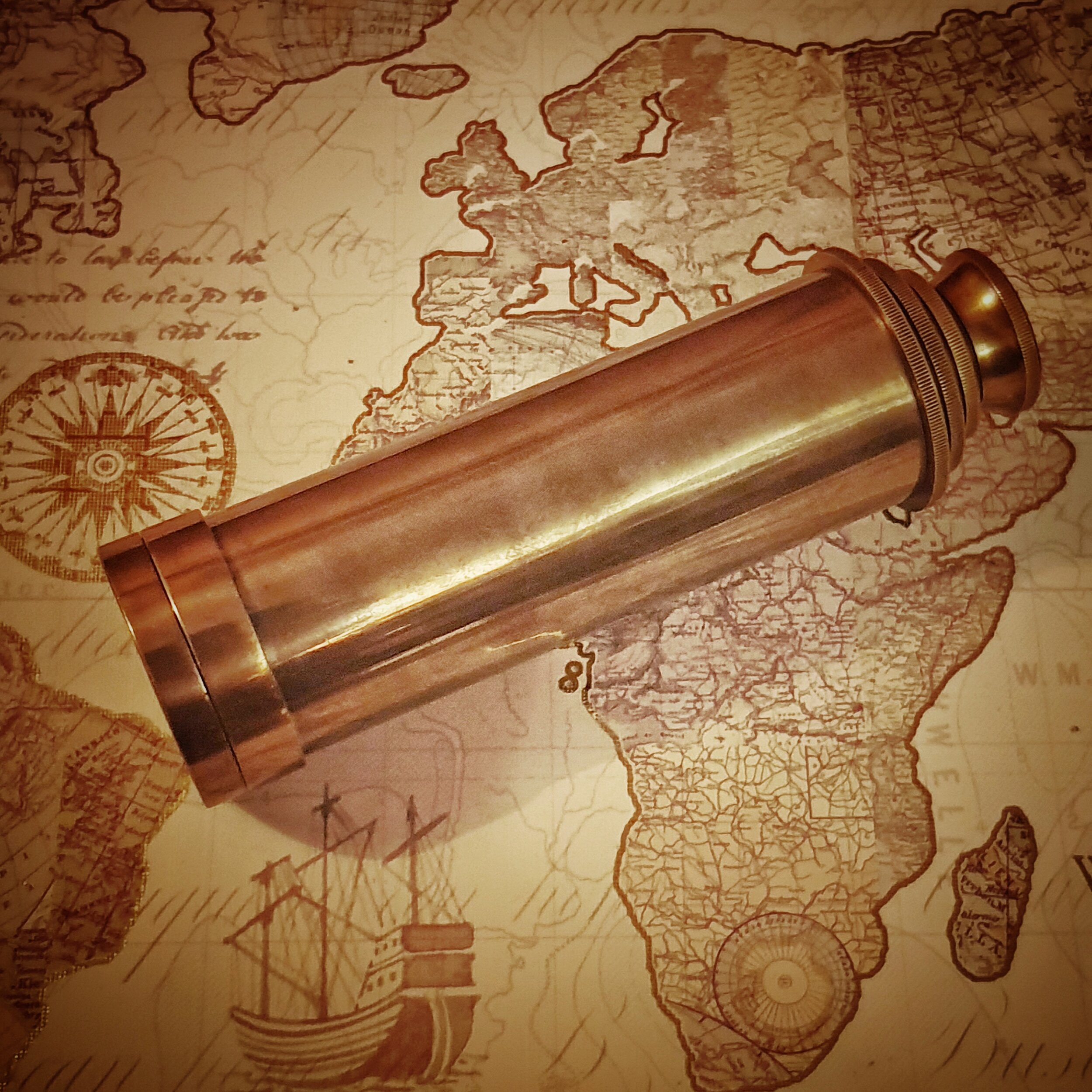 Details about   Antique vintage maritime 6" brass telescope spyglass scope with wooden box gift 