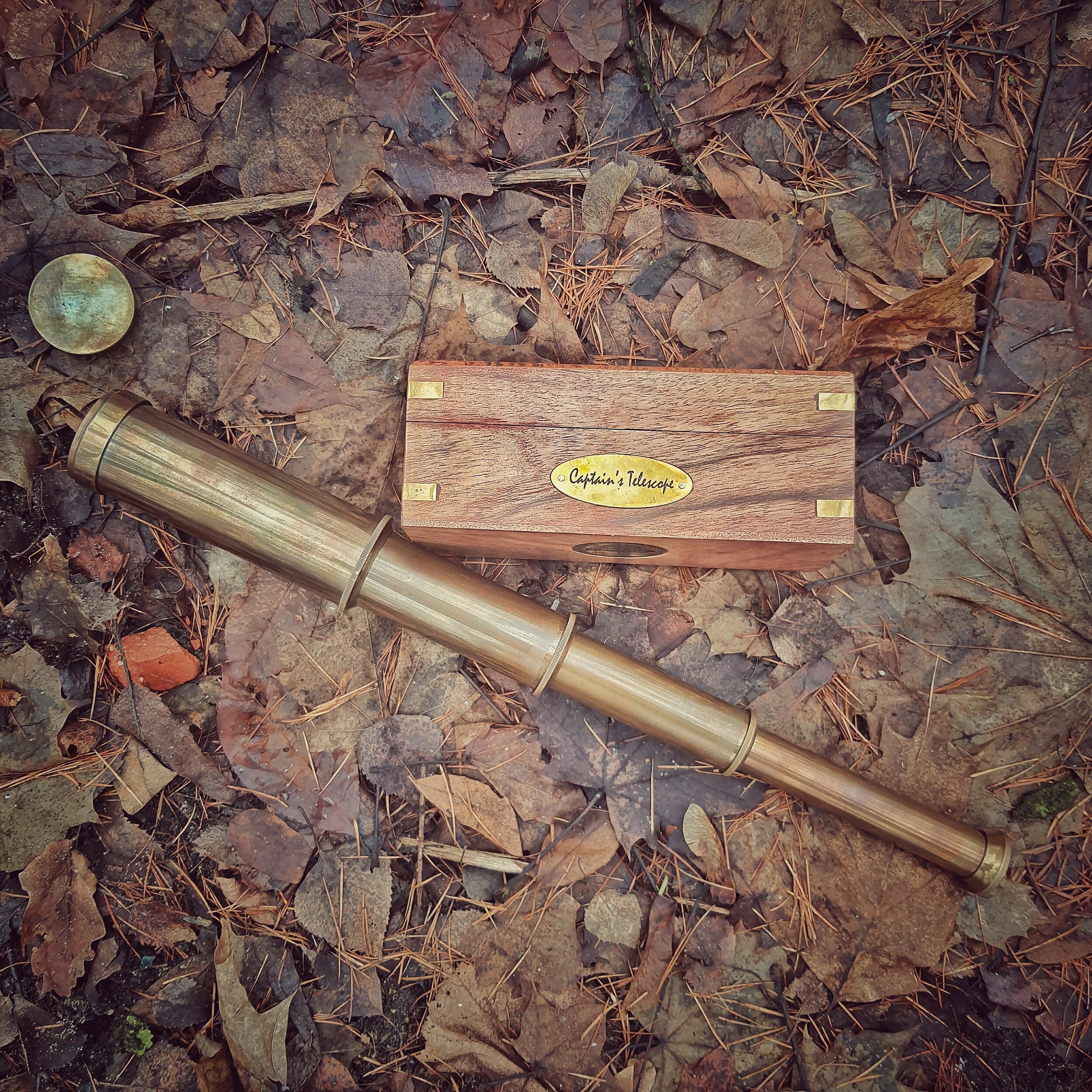 Details about   Solid Brass Nautical Handheld London Telescope w/ Handmade Wooden Box Great Gift 