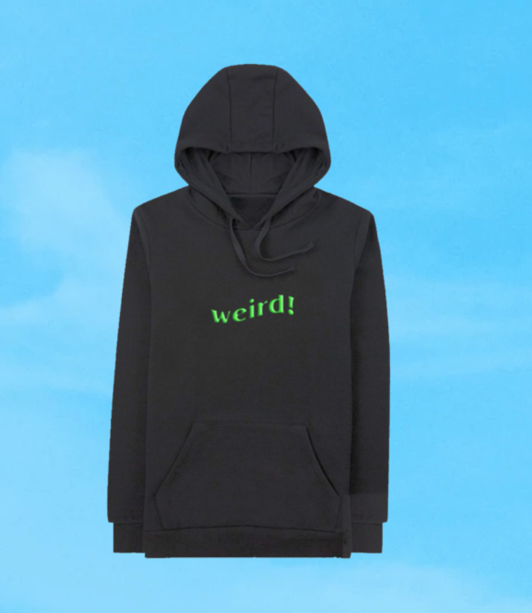 BLACK PUFF PRINT WEIRD! HOODIE + WEIRD! CASSETTE