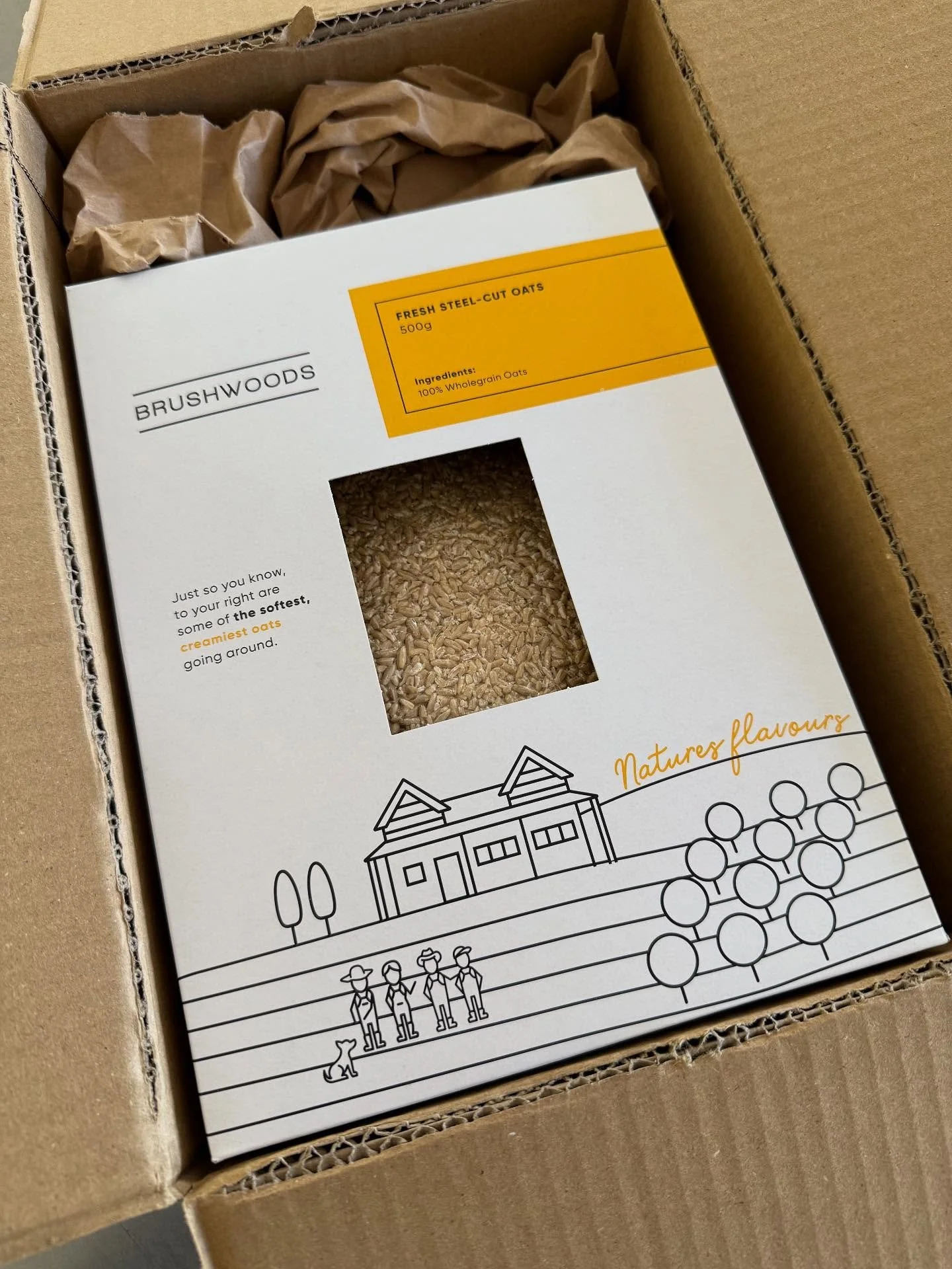 Unpacking the latest oat delivery!