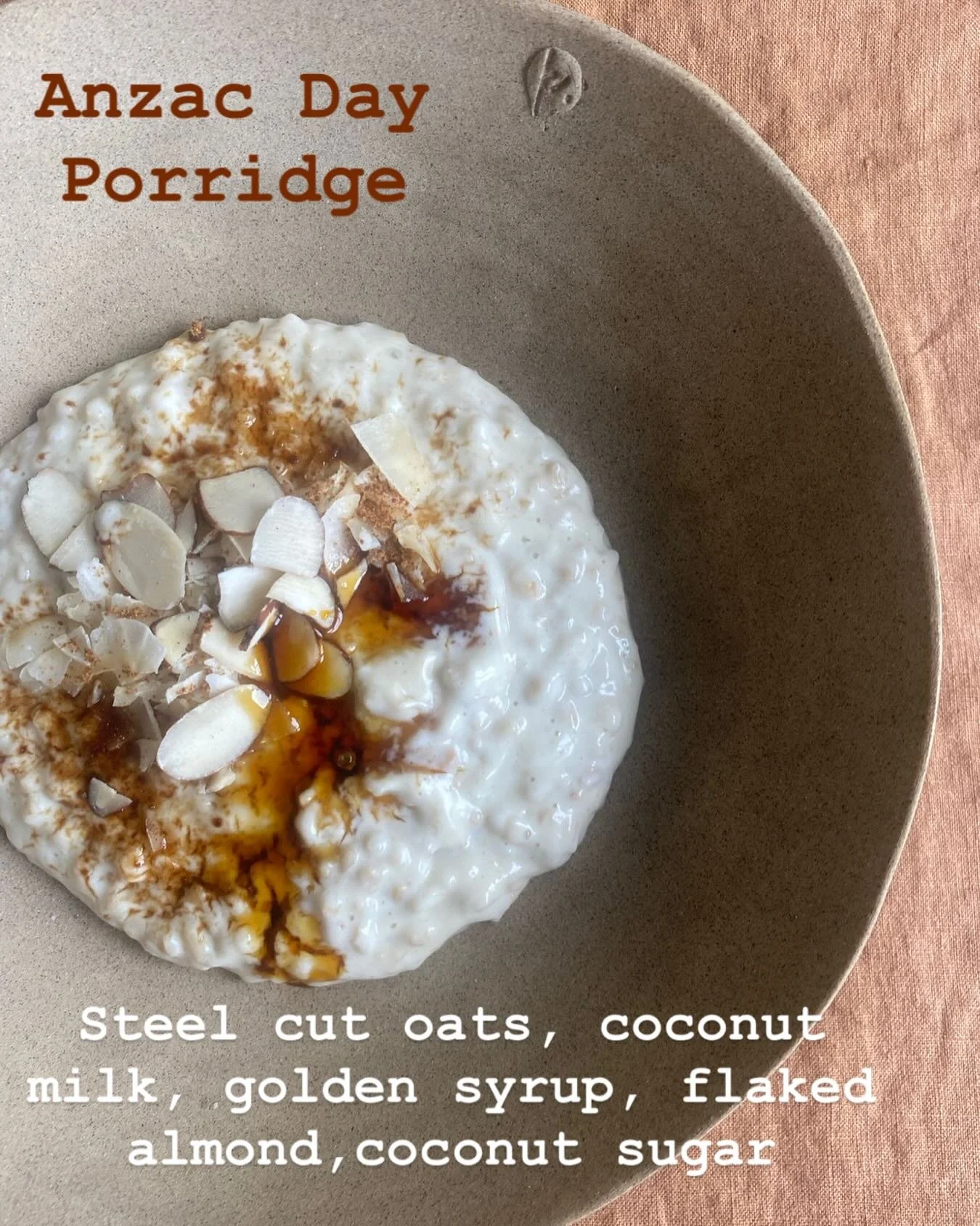 Another way to enjoy the flavours of Anzac biscuits and porridge together #porridgelover #anzacbiscuits #anzacday2026