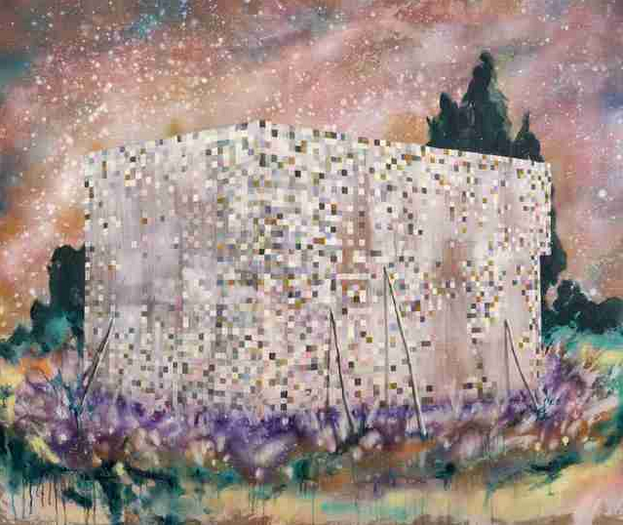 Kristina Mesaros Theory of Everything, 2018 Acrylic on Canvas 76 4:5 × 61 in 195 × 155 cm TFC.png