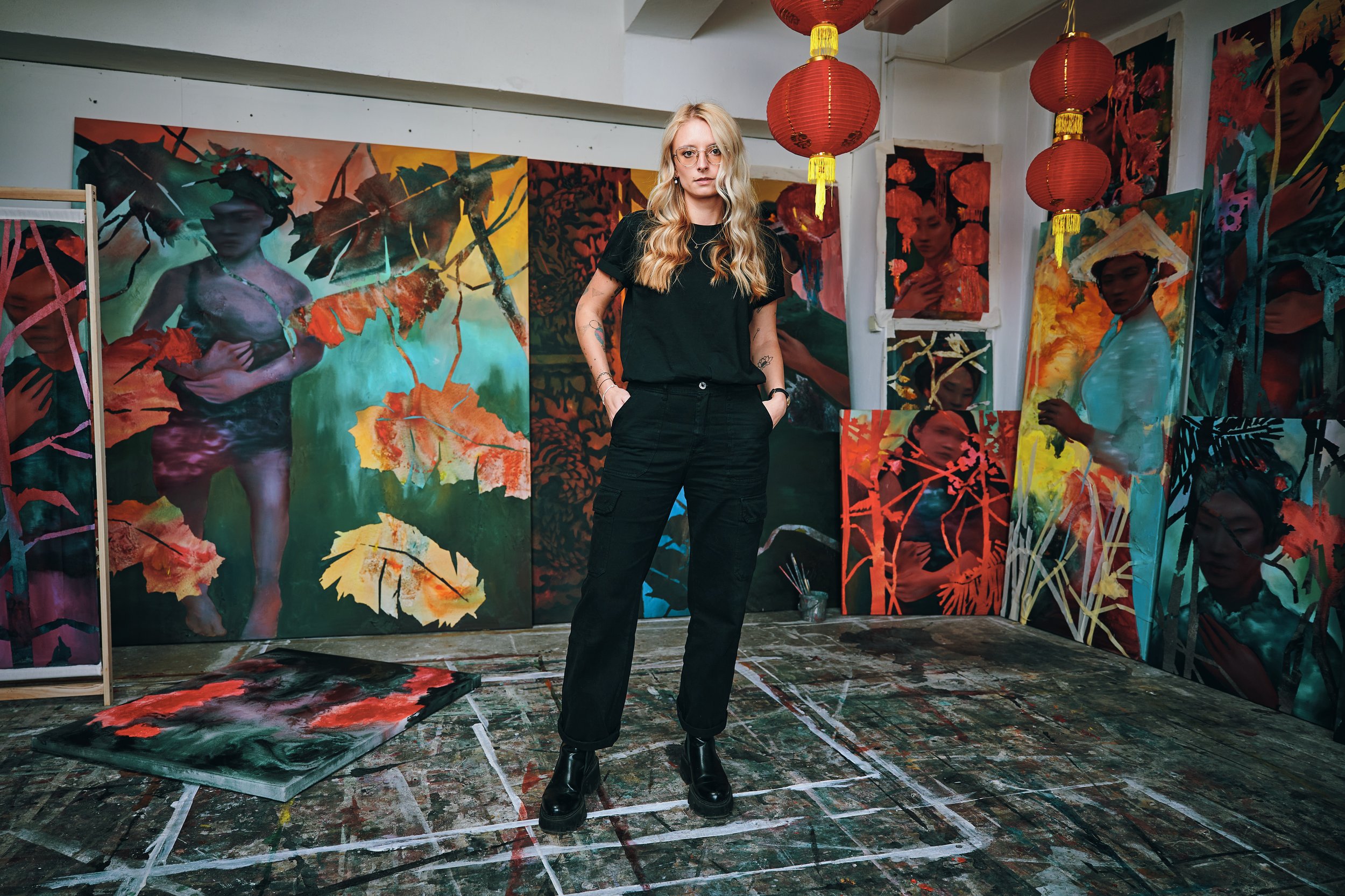 Marketa Kolarova at her studio, Prague