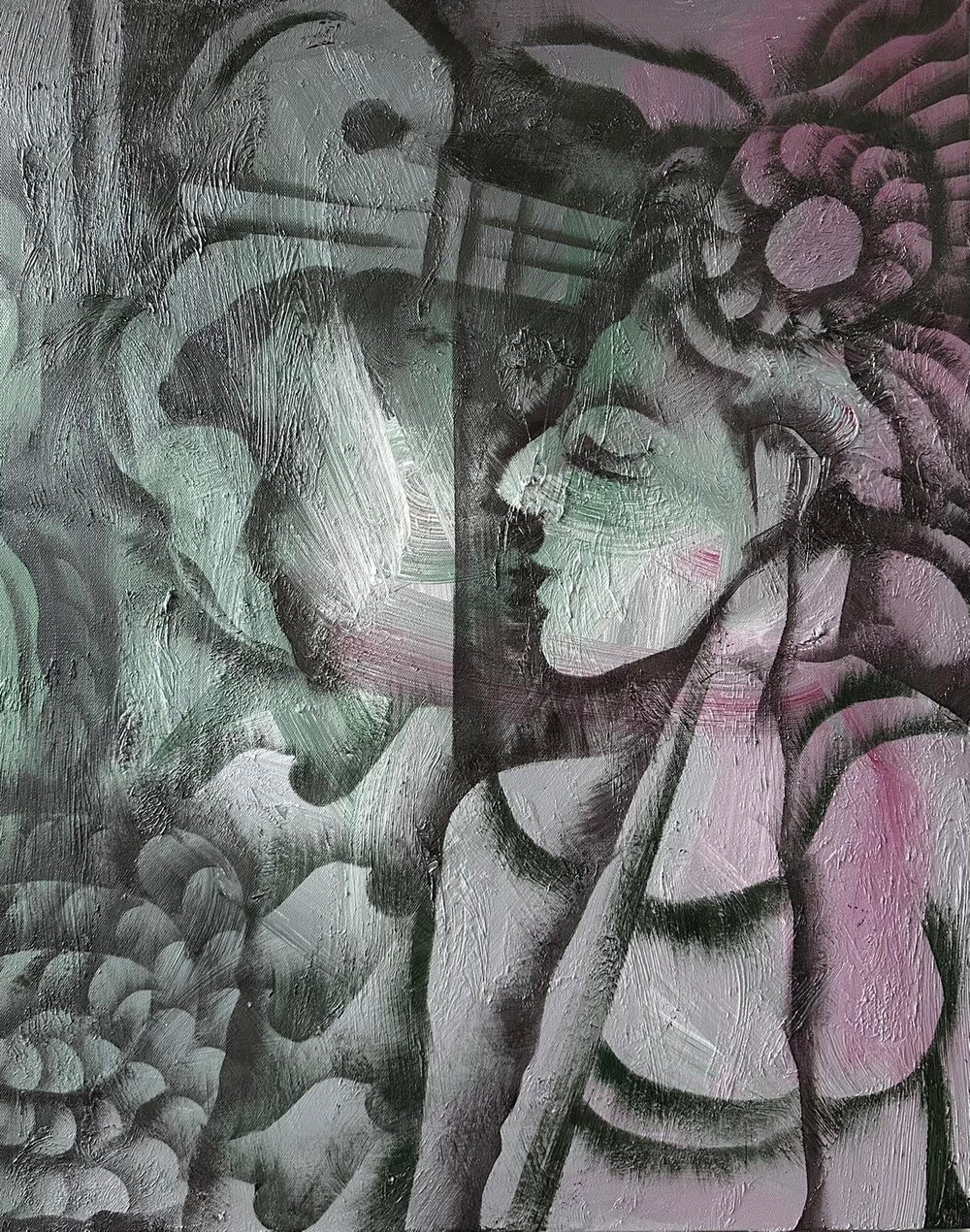 Marketa Kolarova, Mayans 2, MAR, Oil Acrylic on Canvas, 30 x 24 in, 2023.jpg (Copy)