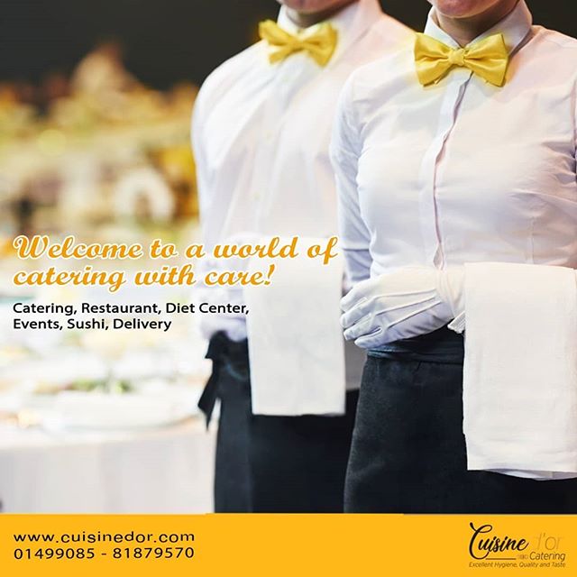 Welcome to a world of Catering!

For your orders call us on 01 499 085 or 81 879 570

#cuisinedor #lebanon #lebanesecatering #cateringinlebanon #catering #qualityfood #event #eventplanning #eventsbeirut #lebanonevents #businessmeeting #workmeeting #f