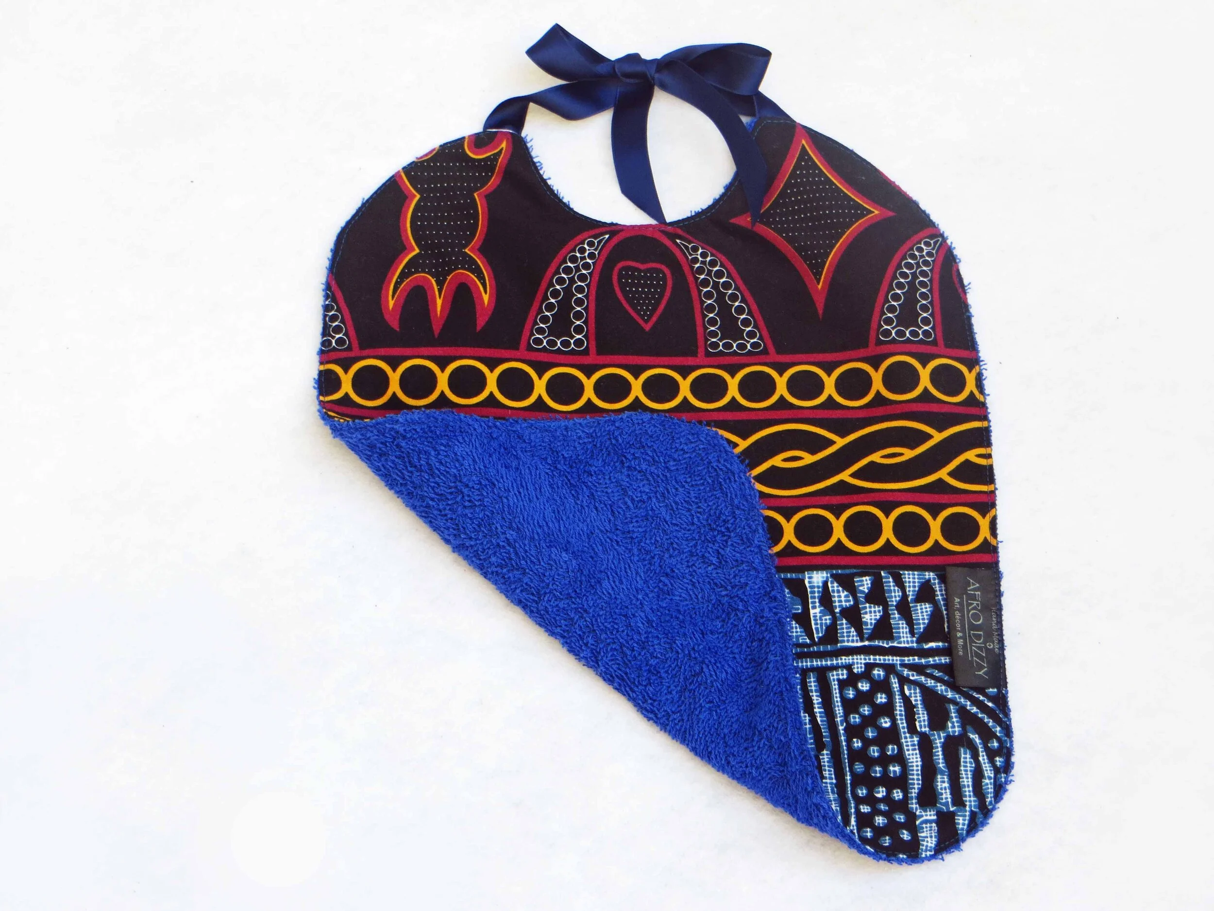 Large Waxprint &amp; Terry Baby Bibs