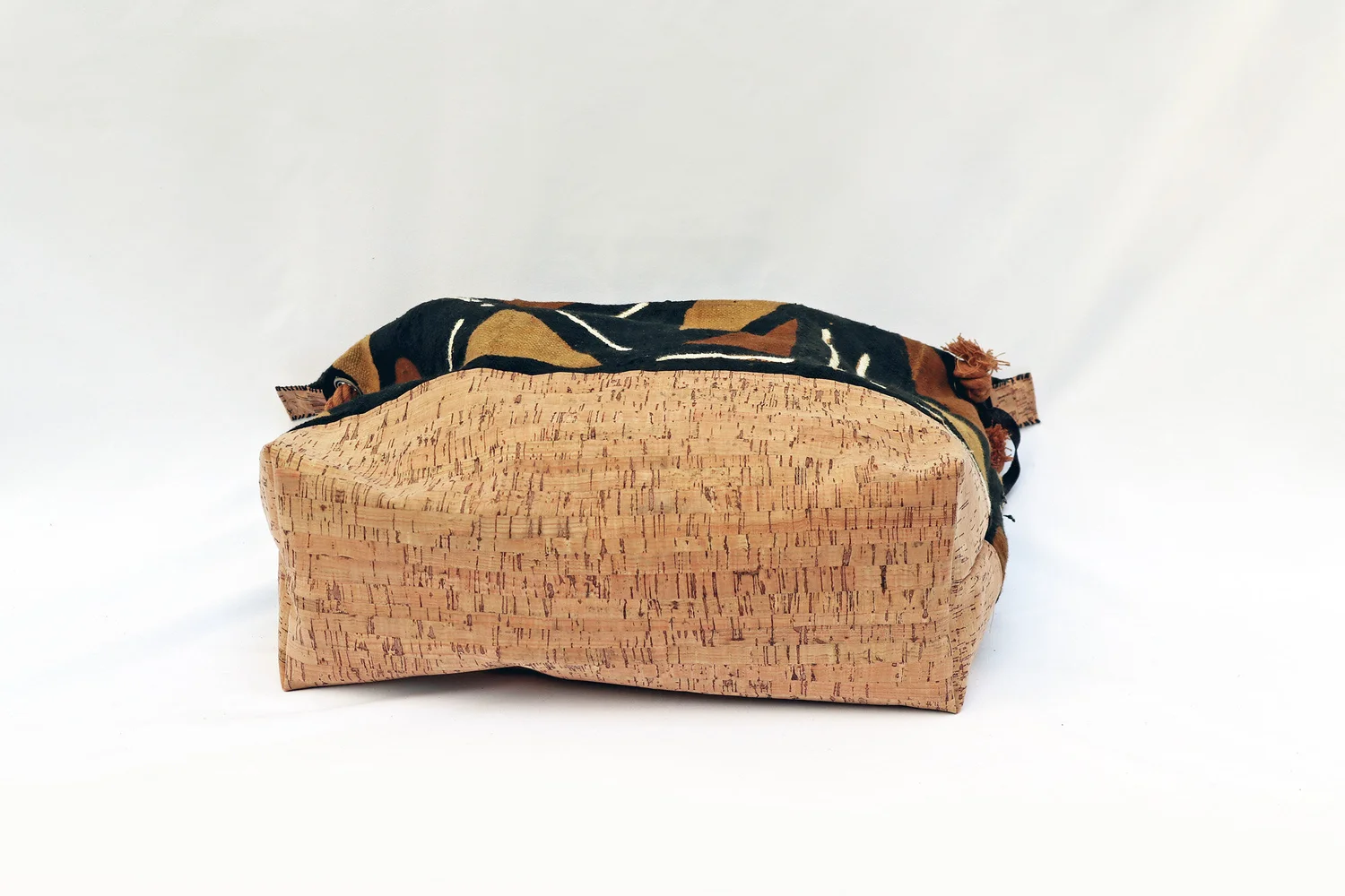 Cork Base-Rope Handle Handbag Mudcloth Bamako — Tribal Traces
