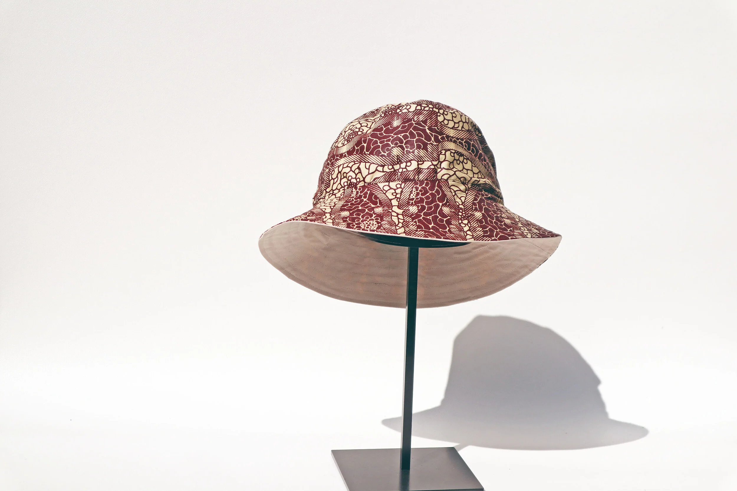 khaki &amp; Ankara Bucket Hat - Mombasa