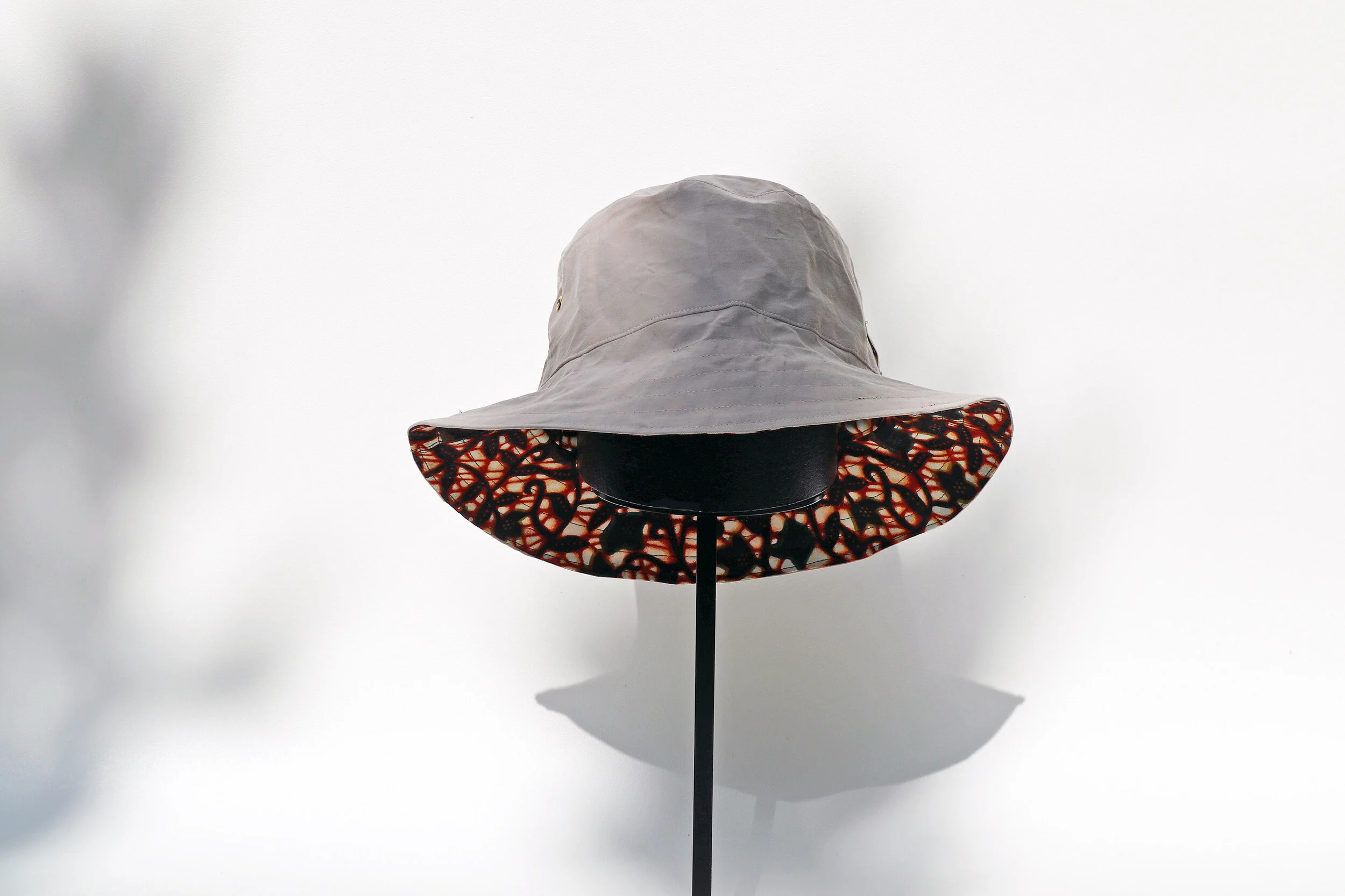 Khaki &amp; Ankara Bucket Hat - N'djamena