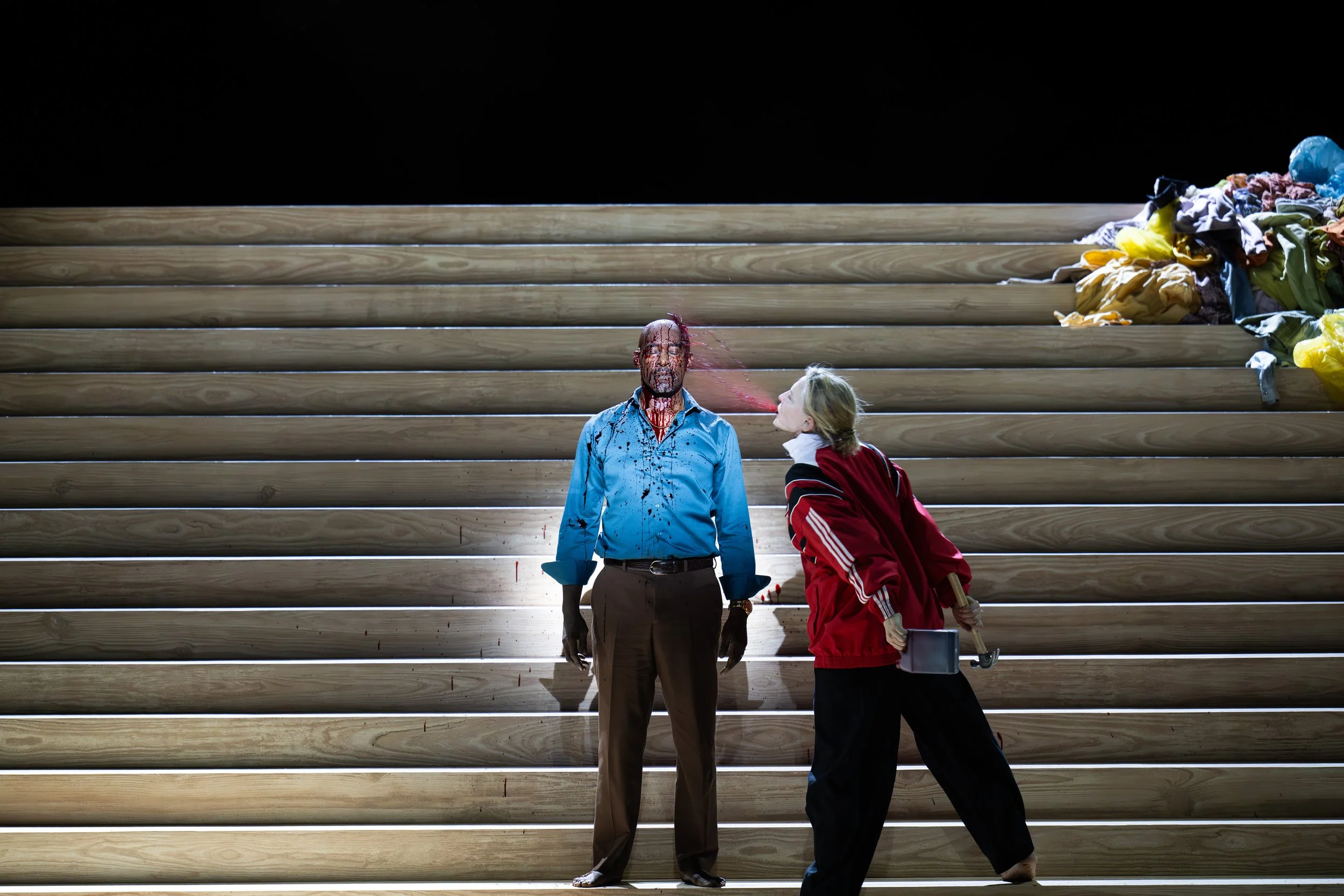 Patrick Robinson (Aegisthus) and Cate Blanchett (Electra) in Electra Persona at the National Theatre. (c) Monika Rittershaus 091.jpg