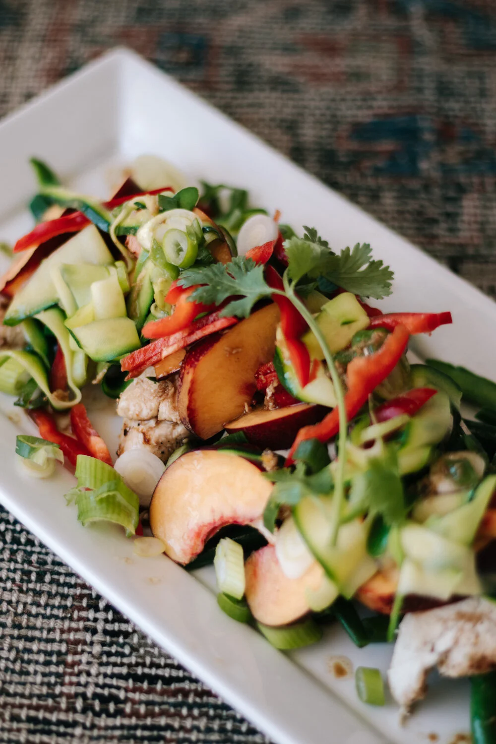 Summer stone-fruit;  Chicken & Nectarine Salad