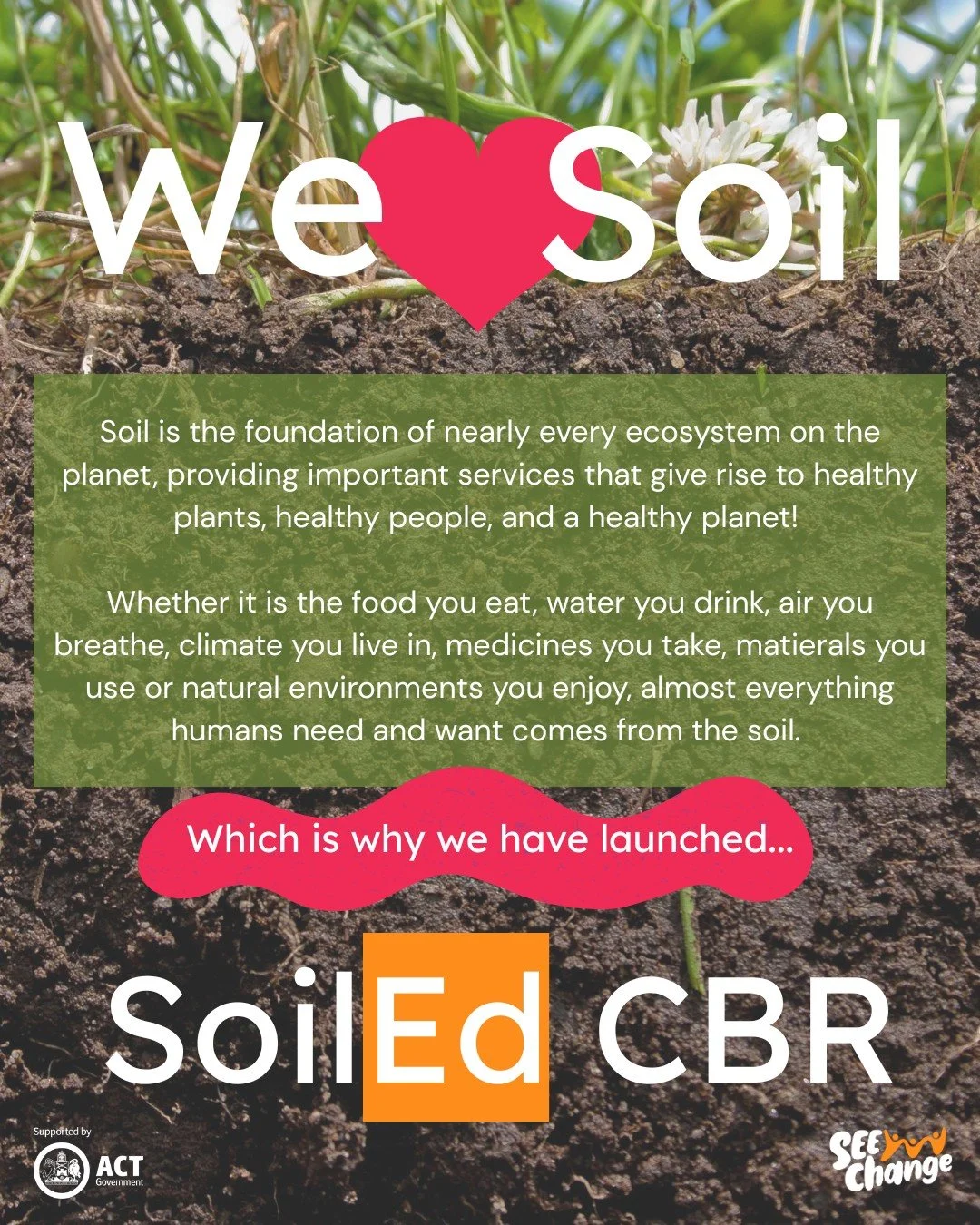 Our new webpage is live today - SoilEd CBR is a one-stop shop for all things soil in Canberra 🌱 

From general information, to DIY guides, to different soil-related workshops on offer in Canberra, SoilEd CBR has you and your soil sorted!

On this we