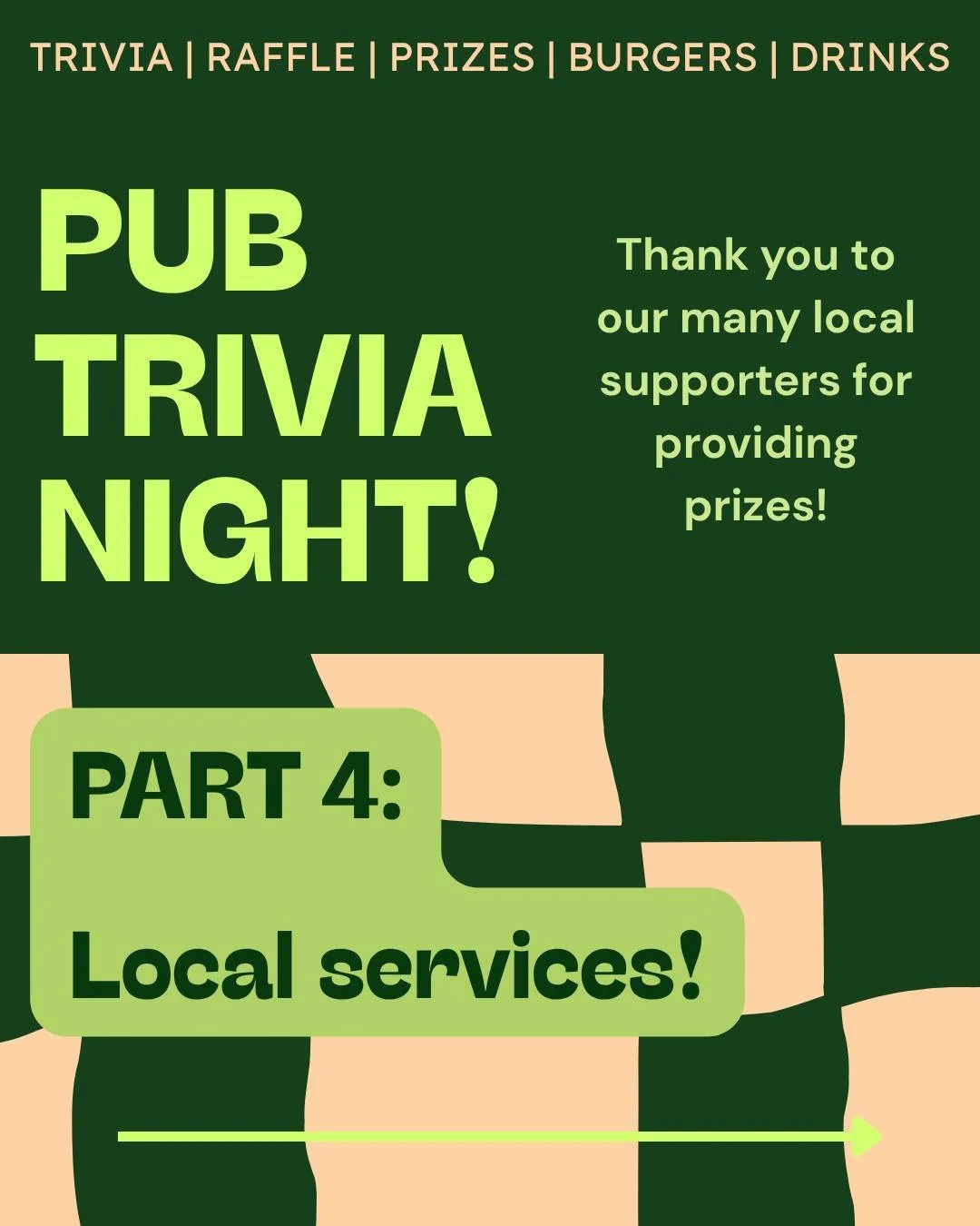 Just a few hours until the questions start flowing at Pub Trivia, so it's time to showcase our final group of local supporting organisations. Need an electrician, some tools (to borrow), or grooming for your pup? Consider these next trivia supporters