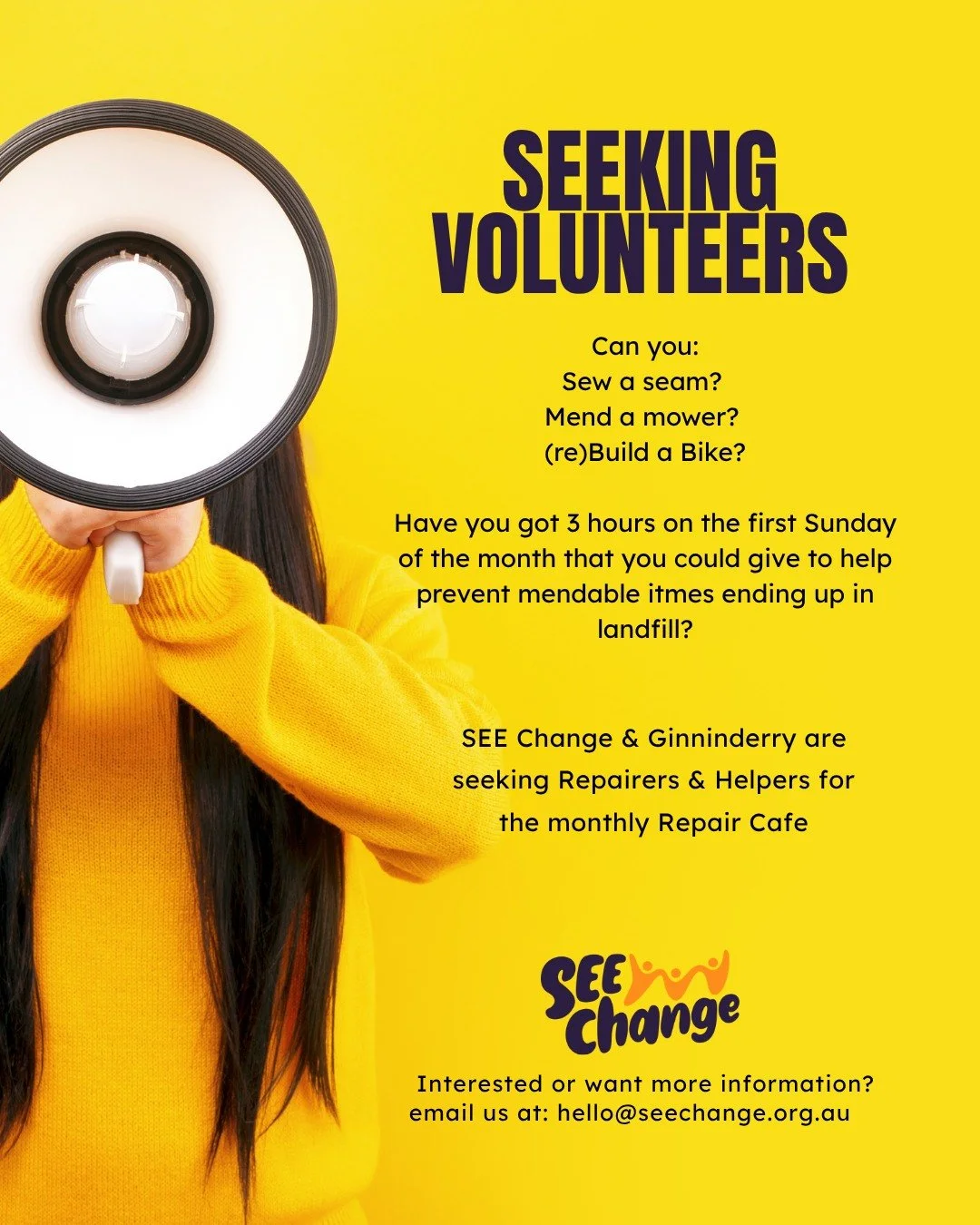 Have you got a skill that can be used to keep repairable items out of landfill?  We have Repair Cafes across town that are seeking repairers and helpers.
Today's focus is on the Ginninderry Repair Cafe so if you live in the Belconnen area this could 