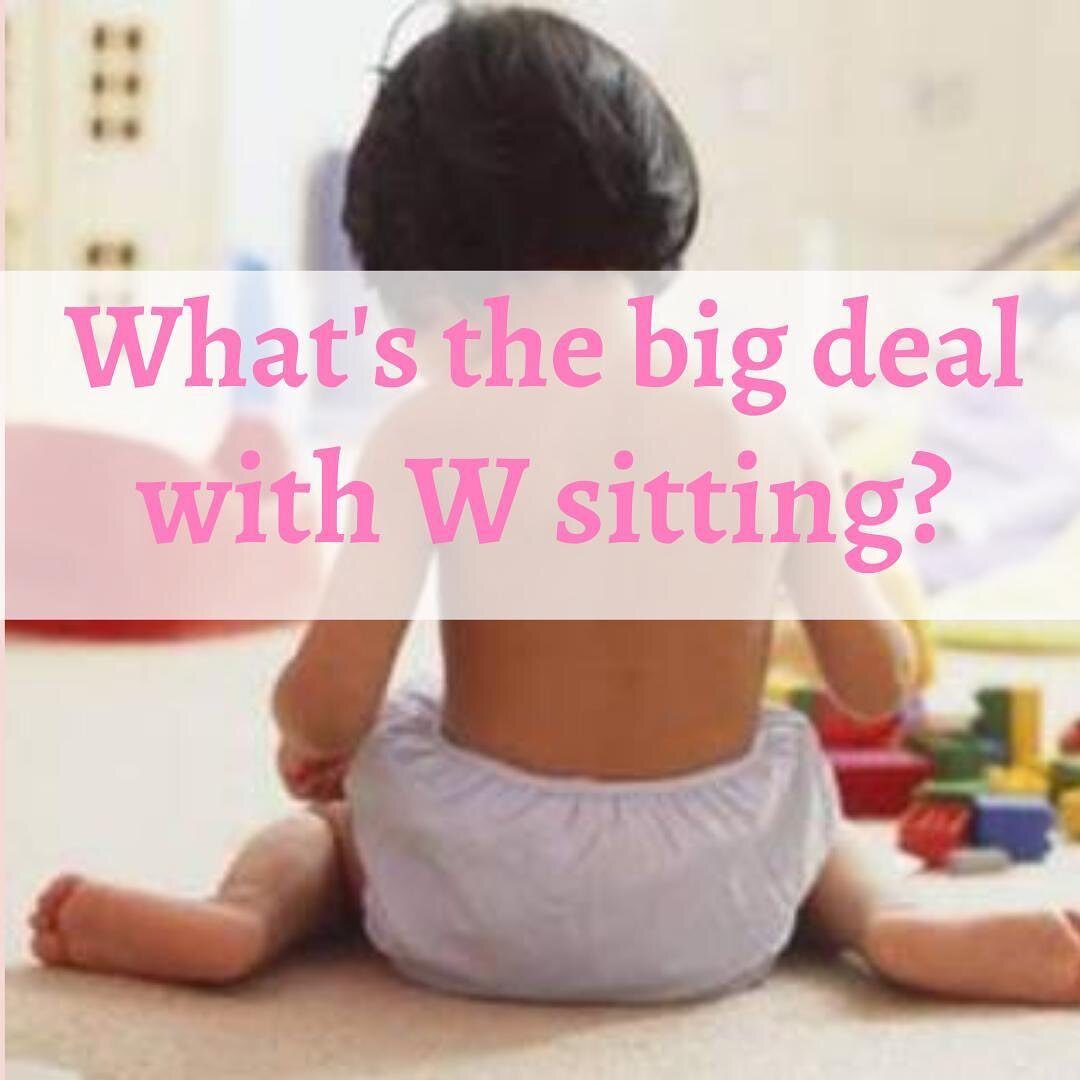 Why do children W-sit?⁣
⁣
Children who have weak core muscles tend to W-sit as this position provides them with a wider base of support. In this position, children are able to hold themselves upright without having to work as hard on maintaining thei