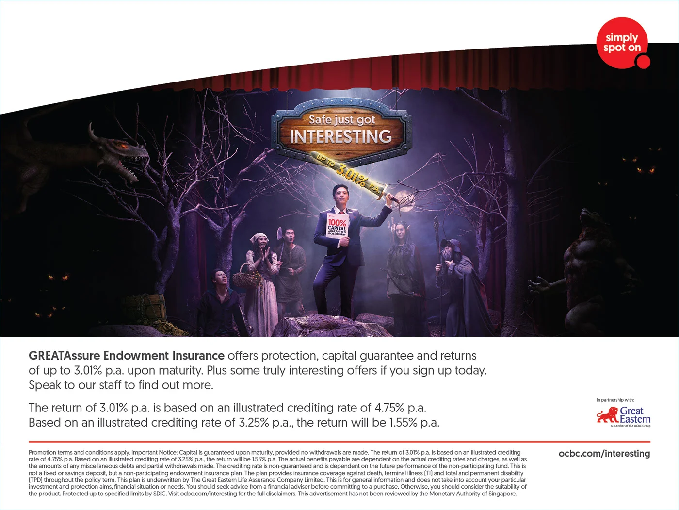 One of our proudest achievements yet: an OCBC advertisement featuring a dragon and a werewolf.