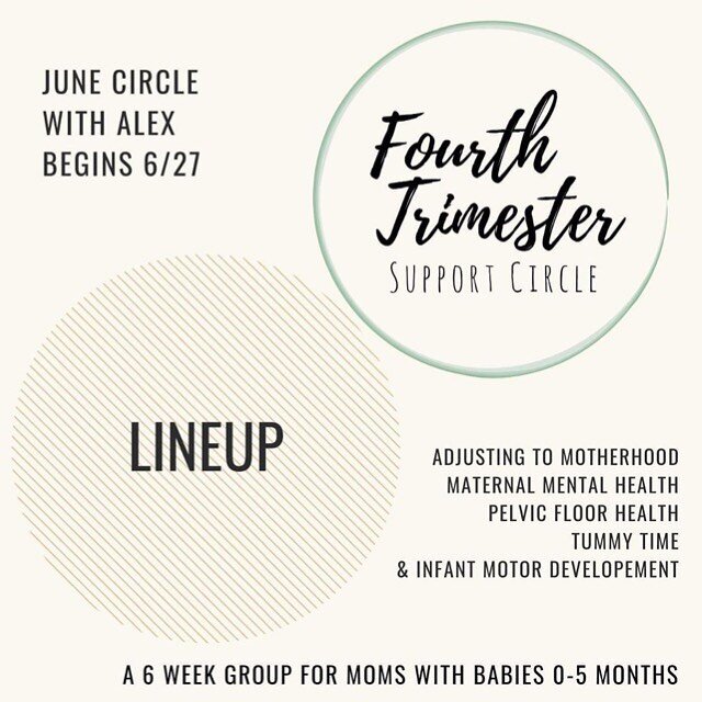 If you have a baby 0-5 months consider joining this six week support circle. It begins 6/27 and I will be joining as a guest speaker on 7/11 to talk about maternal mental health.
