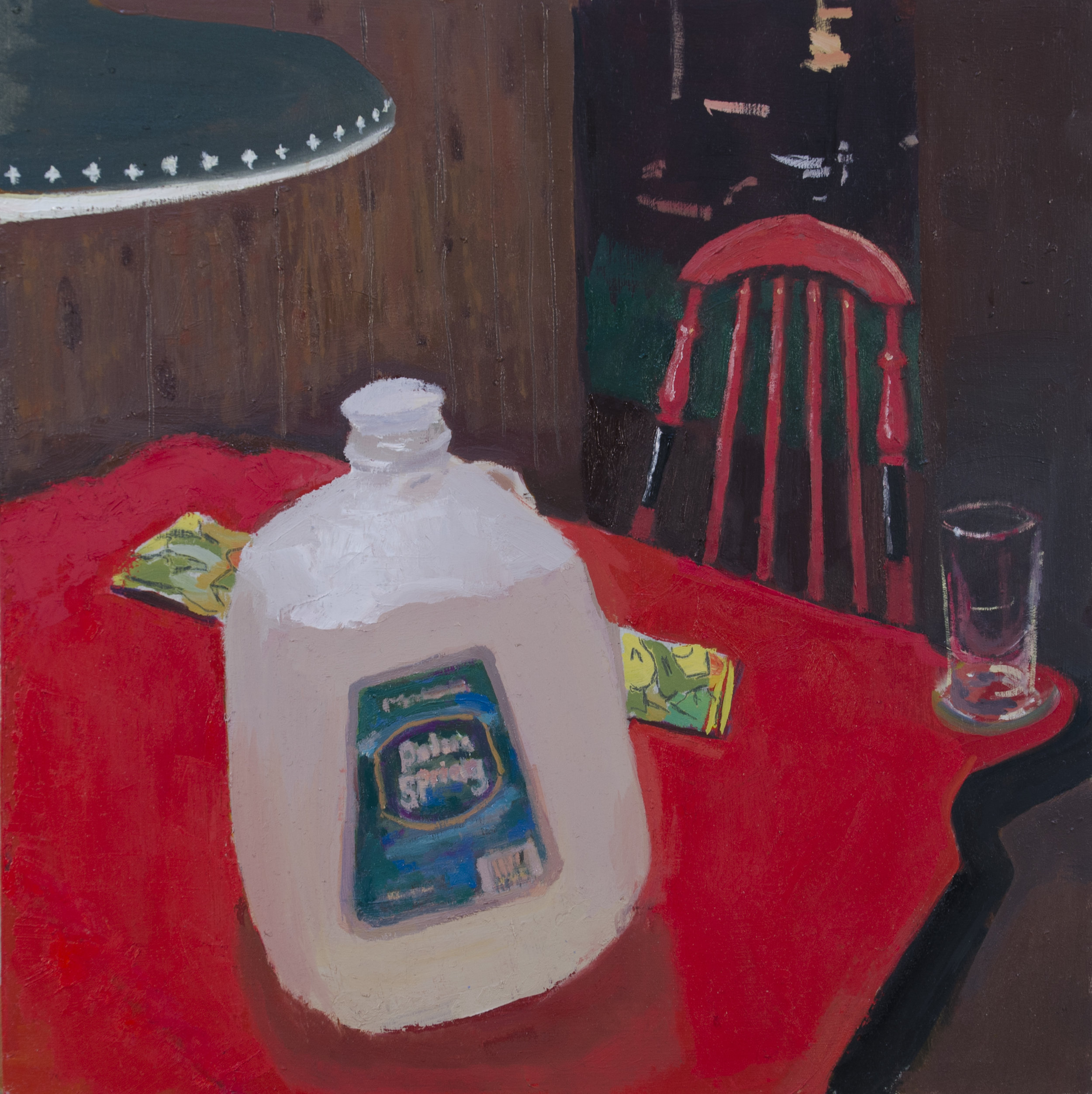 Poland Spring, 13 1/2" x 13 1/2", Oil on board, 2017 (SOLD)
