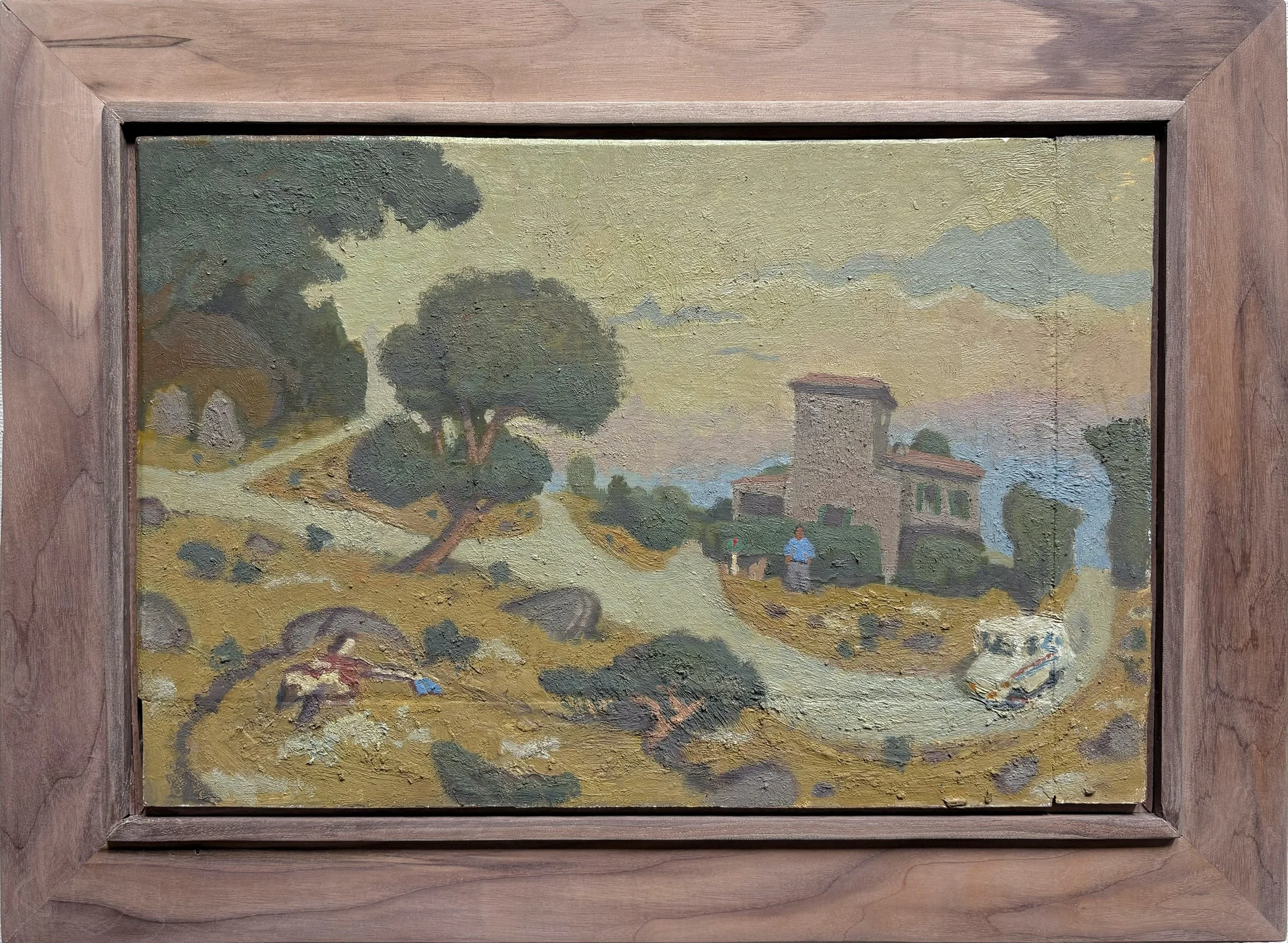 Waiting for the Mail, 12” x 18”, oil on board, 2025