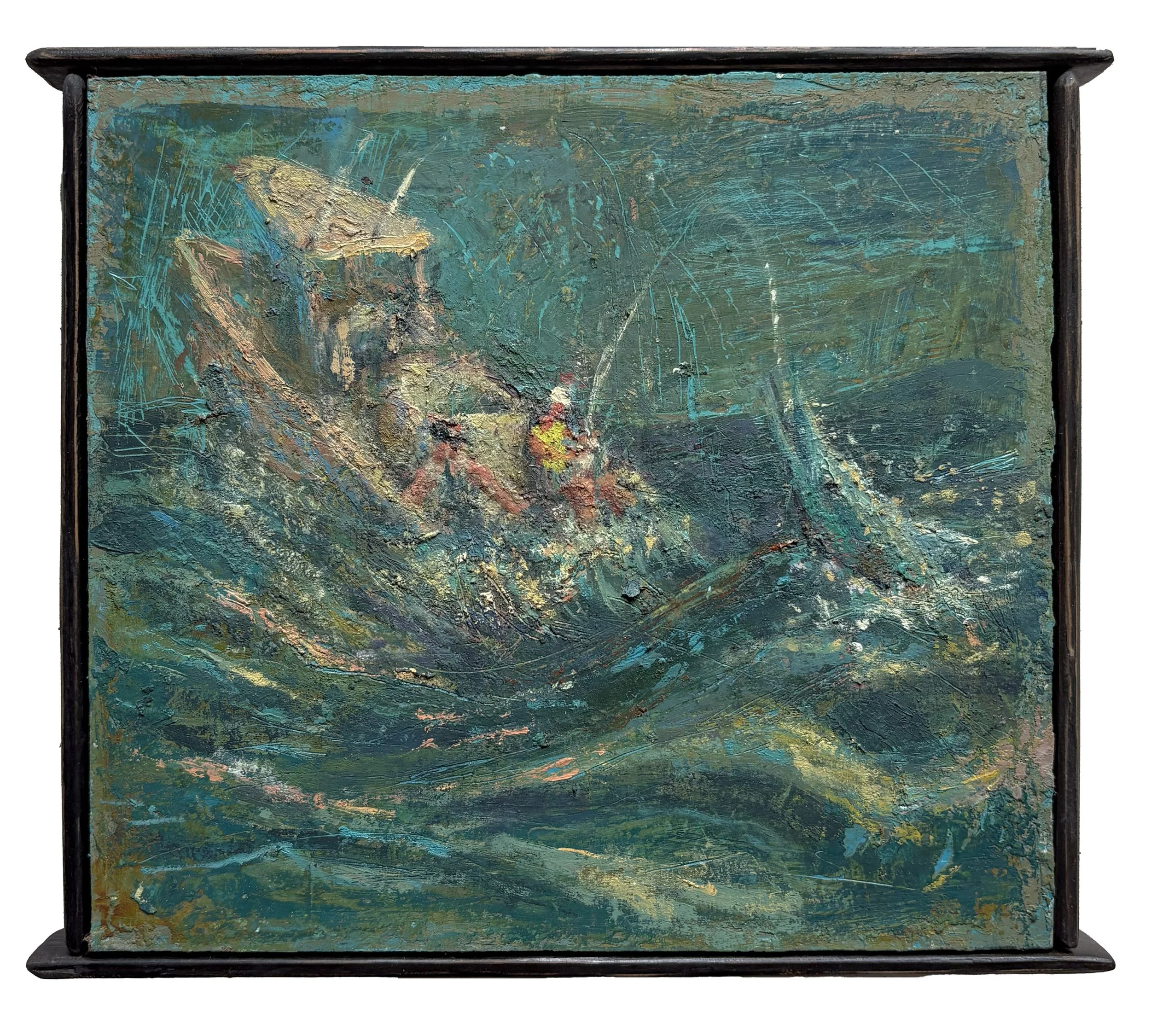 Big Catch, 8” x 9”, oil on board 2025